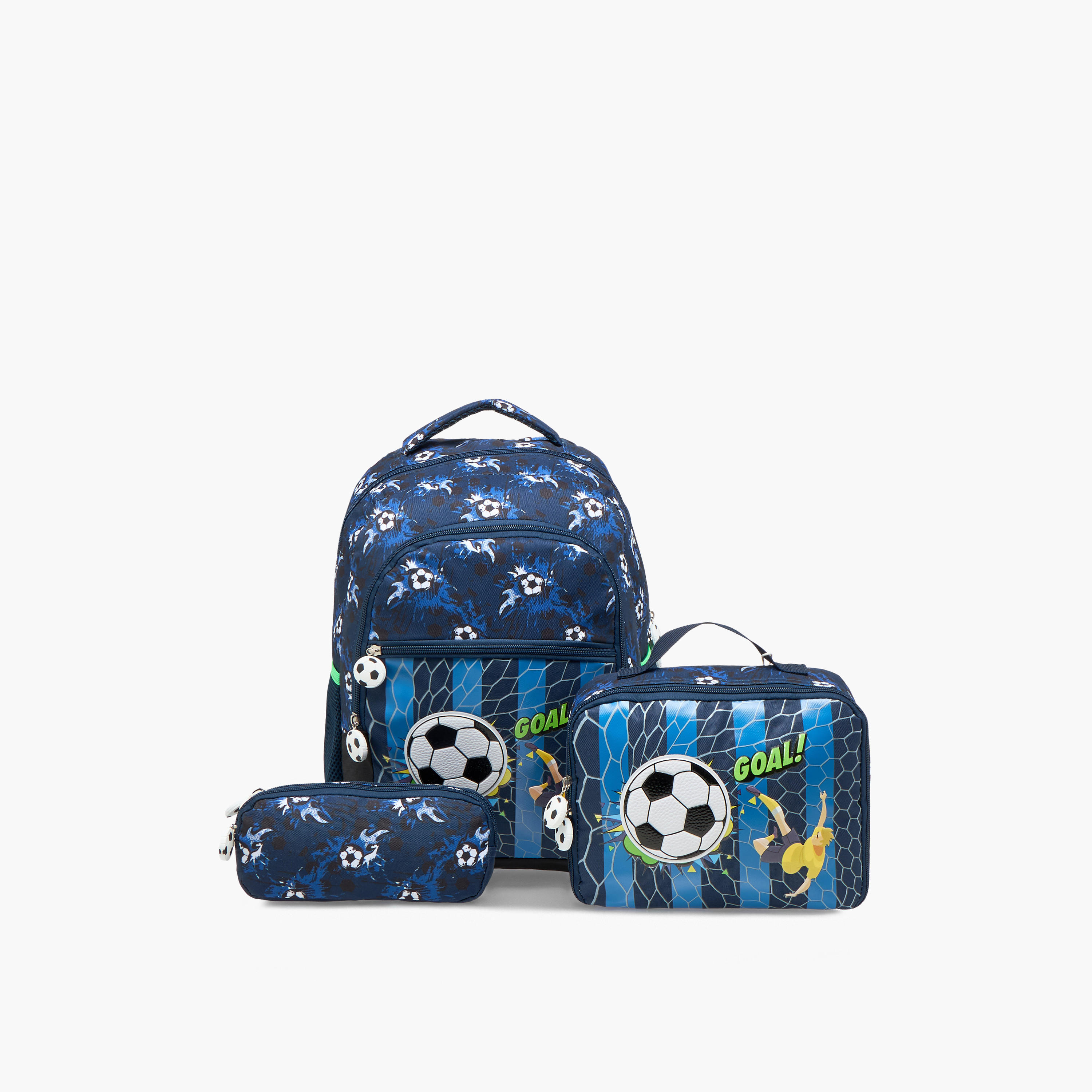 Football Print Pencil Pouch with Zip Closure-school-stationery-pencilcases-image-6
