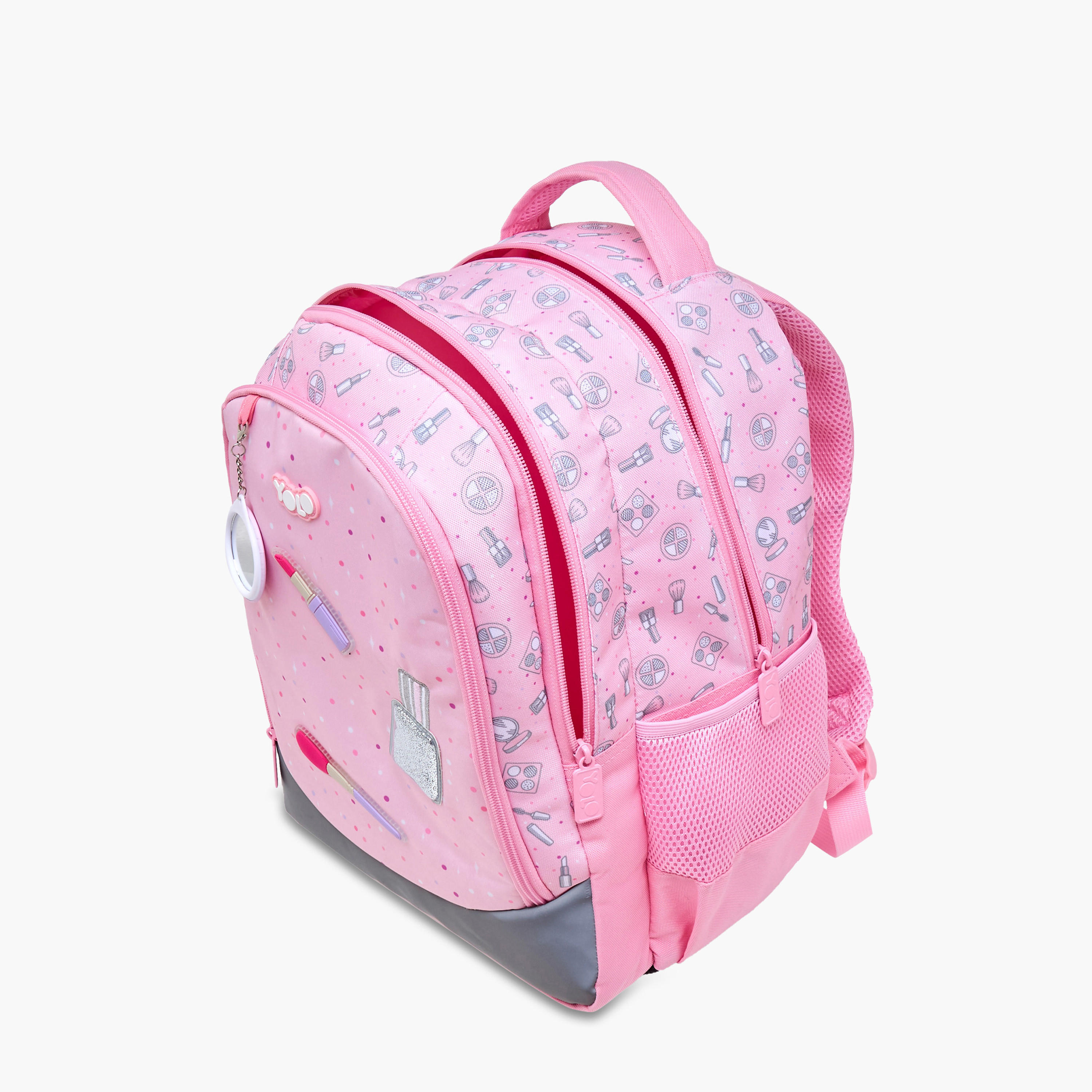 Yolo Applique Detail Backpack with Adjustable Straps and Zip Closure - 30x40x20 cms-school-bagsandbackpacks-backpacks-image-11