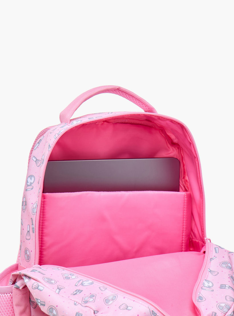 Yolo Applique Detail Backpack with Adjustable Straps and Zip Closure - 30x40x20 cms-school-bagsandbackpacks-backpacks-image-12