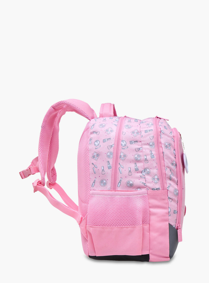 Yolo Applique Detail Backpack with Adjustable Straps and Zip Closure - 30x40x20 cms-school-bagsandbackpacks-backpacks-image-3