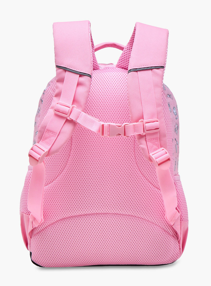 Yolo Applique Detail Backpack with Adjustable Straps and Zip Closure - 30x40x20 cms-school-bagsandbackpacks-backpacks-image-5