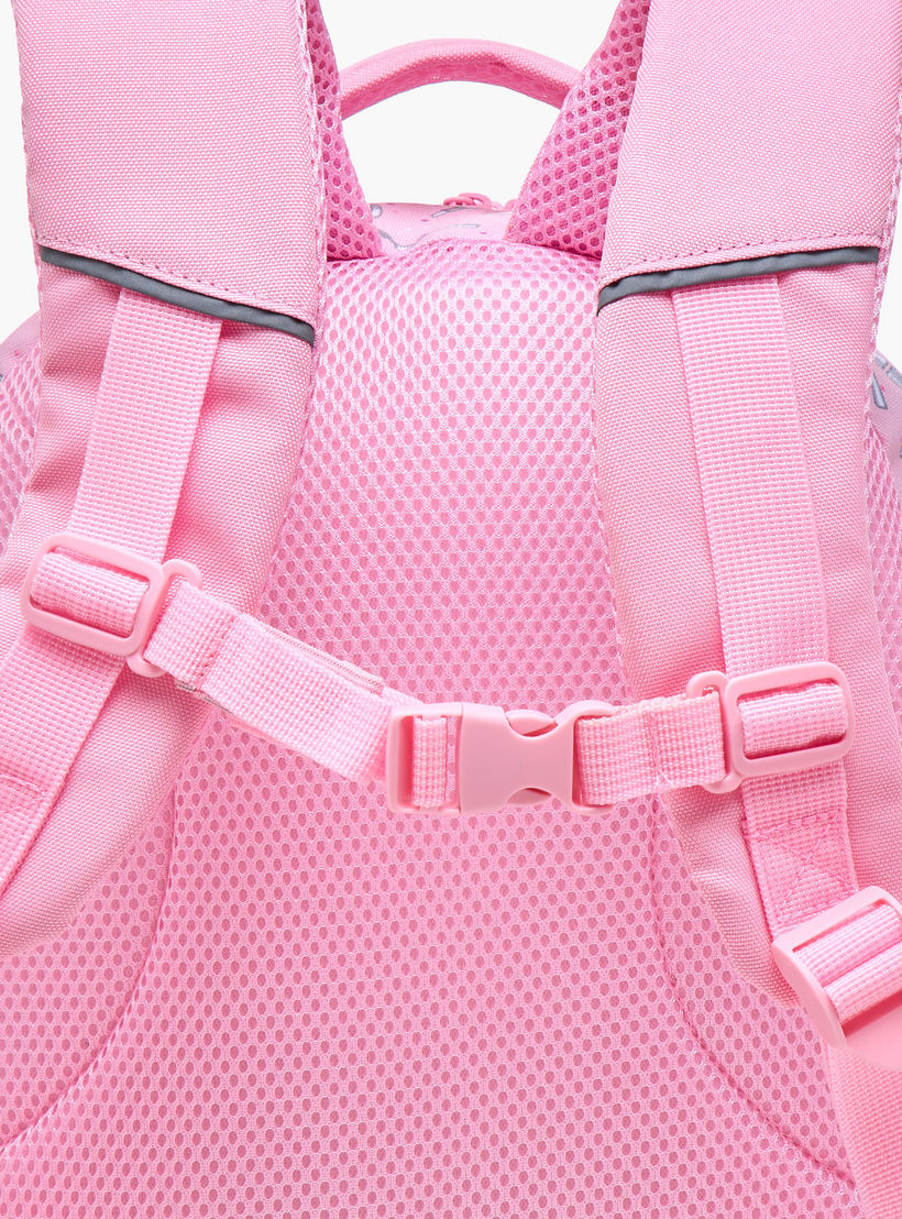 Yolo Applique Detail Backpack with Adjustable Straps and Zip Closure - 30x40x20 cms-school-bagsandbackpacks-backpacks-image-7