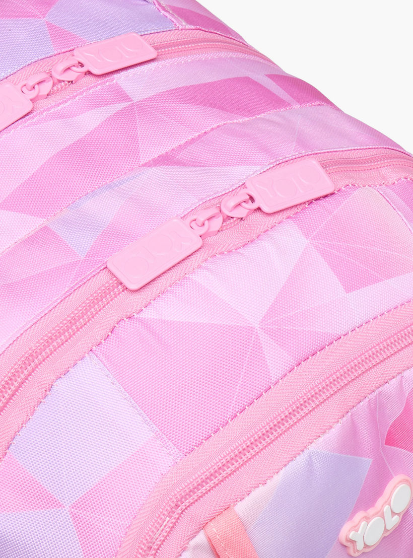Yolo Unicorn Print Backpack with Adjustable Straps and Zip Closure - 30x40x20 cms-school-bagsandbackpacks-backpacks-image-8
