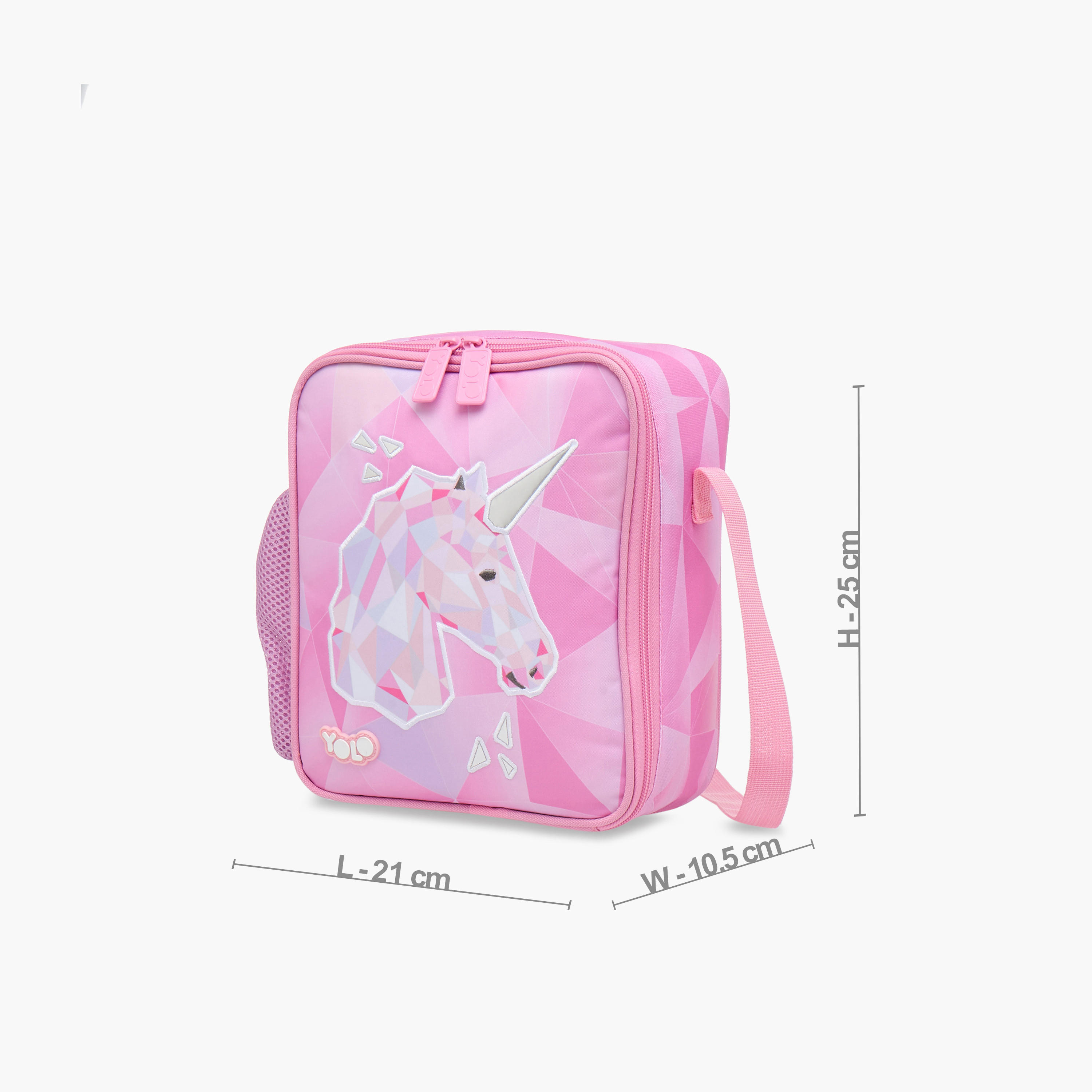 Yolo Unicorn Print Lunch Bag with Adjustable Strap and Zip Closure-school-lunchessentials-lunchbags-image-2