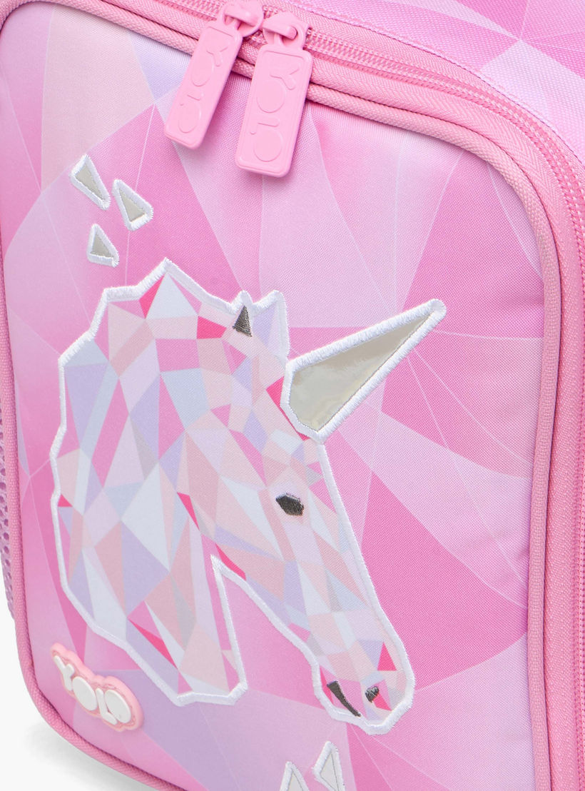 شنطة غداء بطبعات يونيكورن وحزام قابل للتعديل وسحاب إغلاق من يولو-school-lunchessentials-lunchbags-image-5