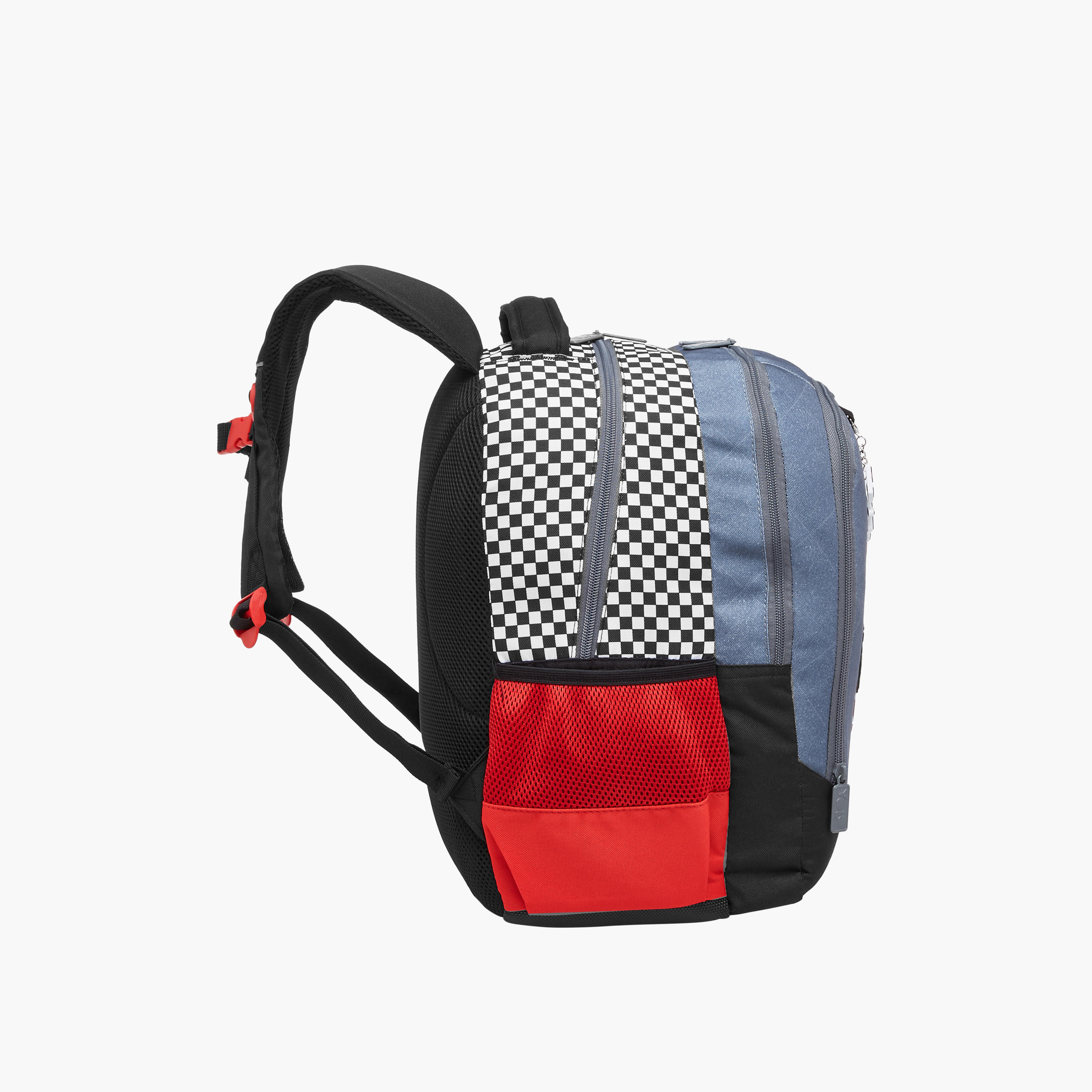 Yolo Racing Track Applique Backpack with Adjustable Straps and Zip Closure - 30x40x20 cms-school-bagsandbackpacks-backpacks-image-4