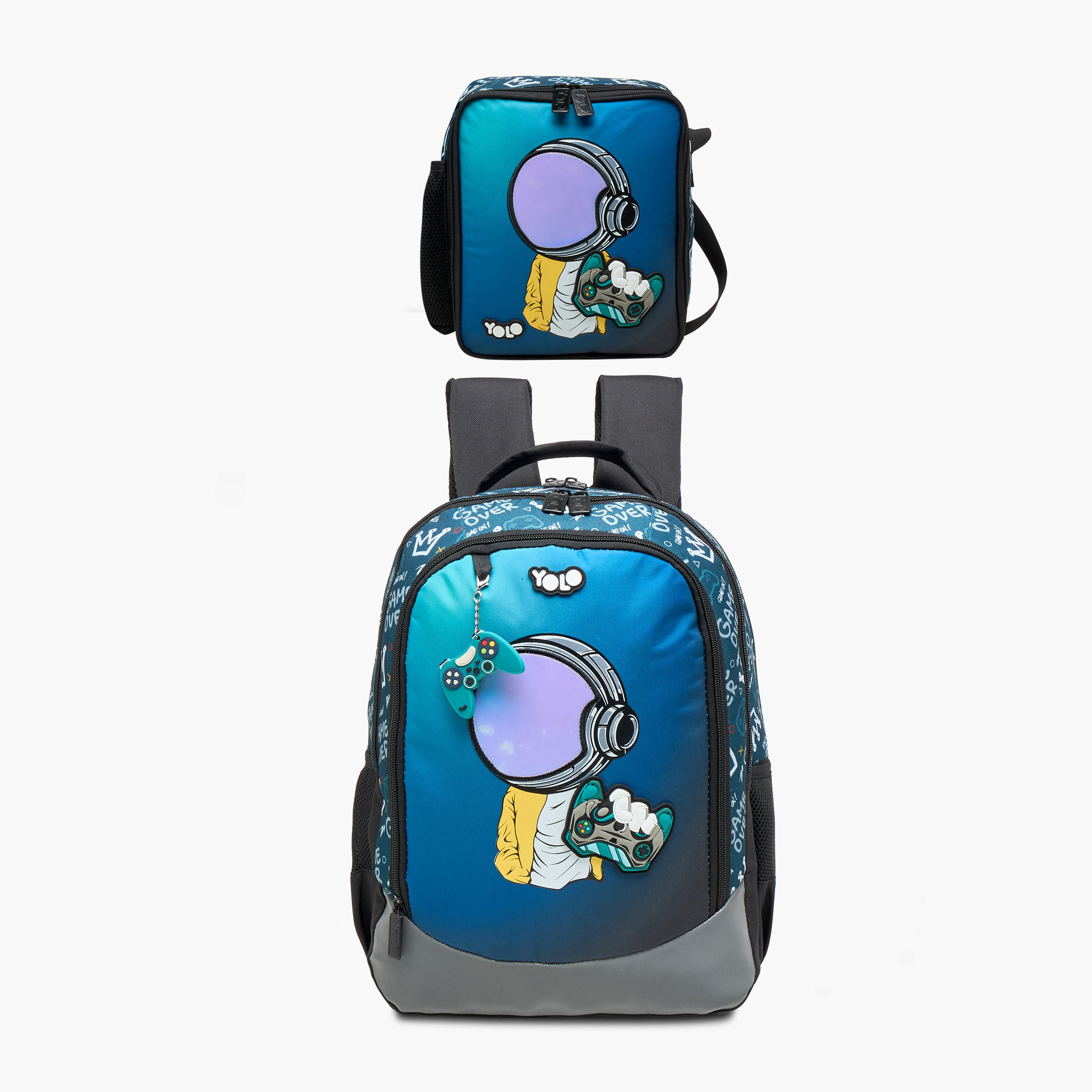 شنطة ظهر بطبعات ألعاب وسحّاب إغلاق وقسم للابتوب من يولو - 30x40x20 سم-school-bagsandbackpacks-backpacks-image-1