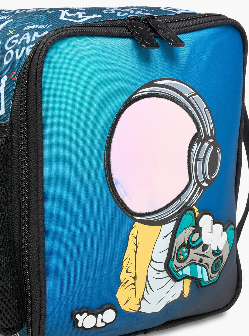Yolo Gamer Print Lunch Bag with Zip Closure-school-lunchessentials-lunchbags-image-5
