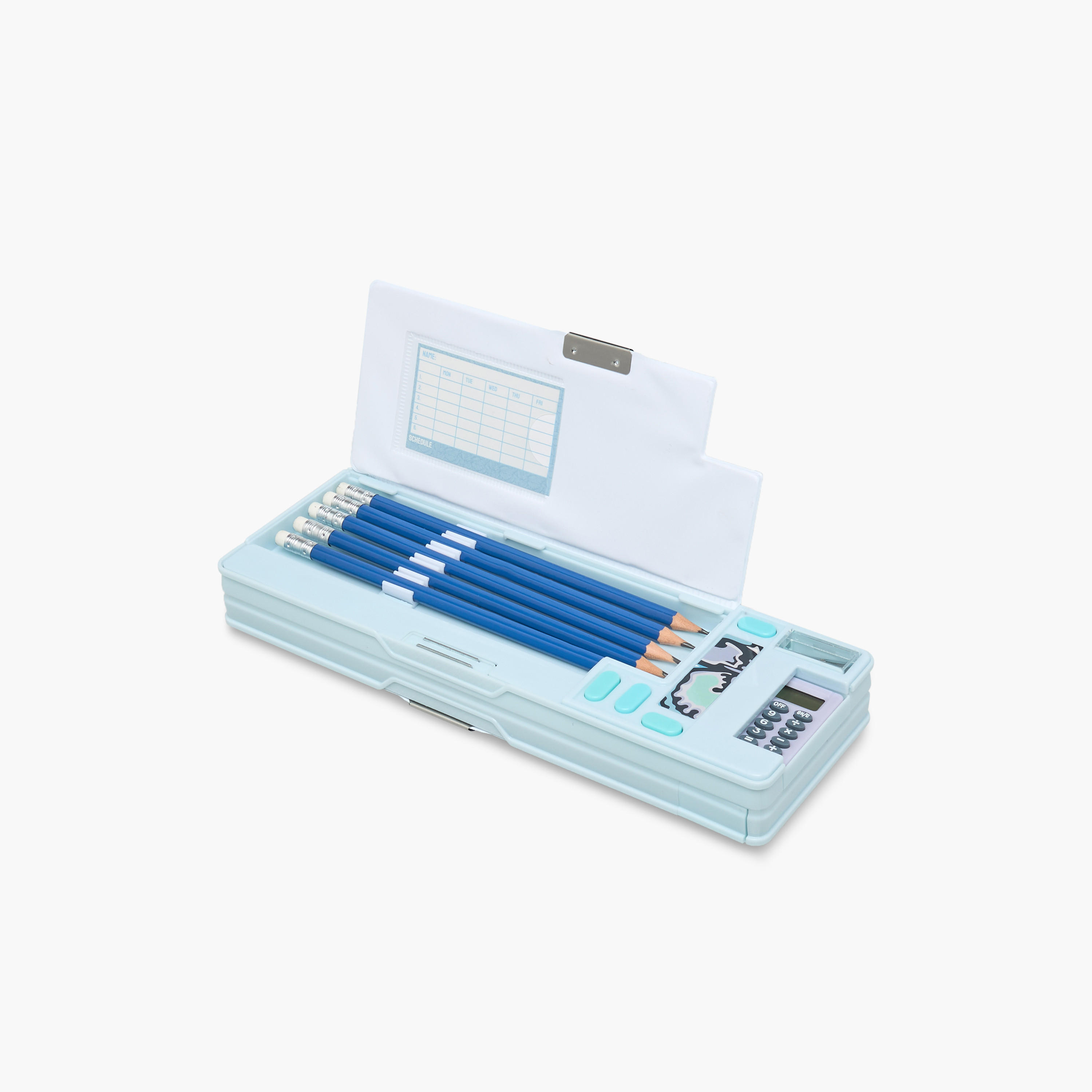 Yolo Butterfly Print Pencil Box with Calculator and Sharpener-school-stationery-pencilcases-image-5