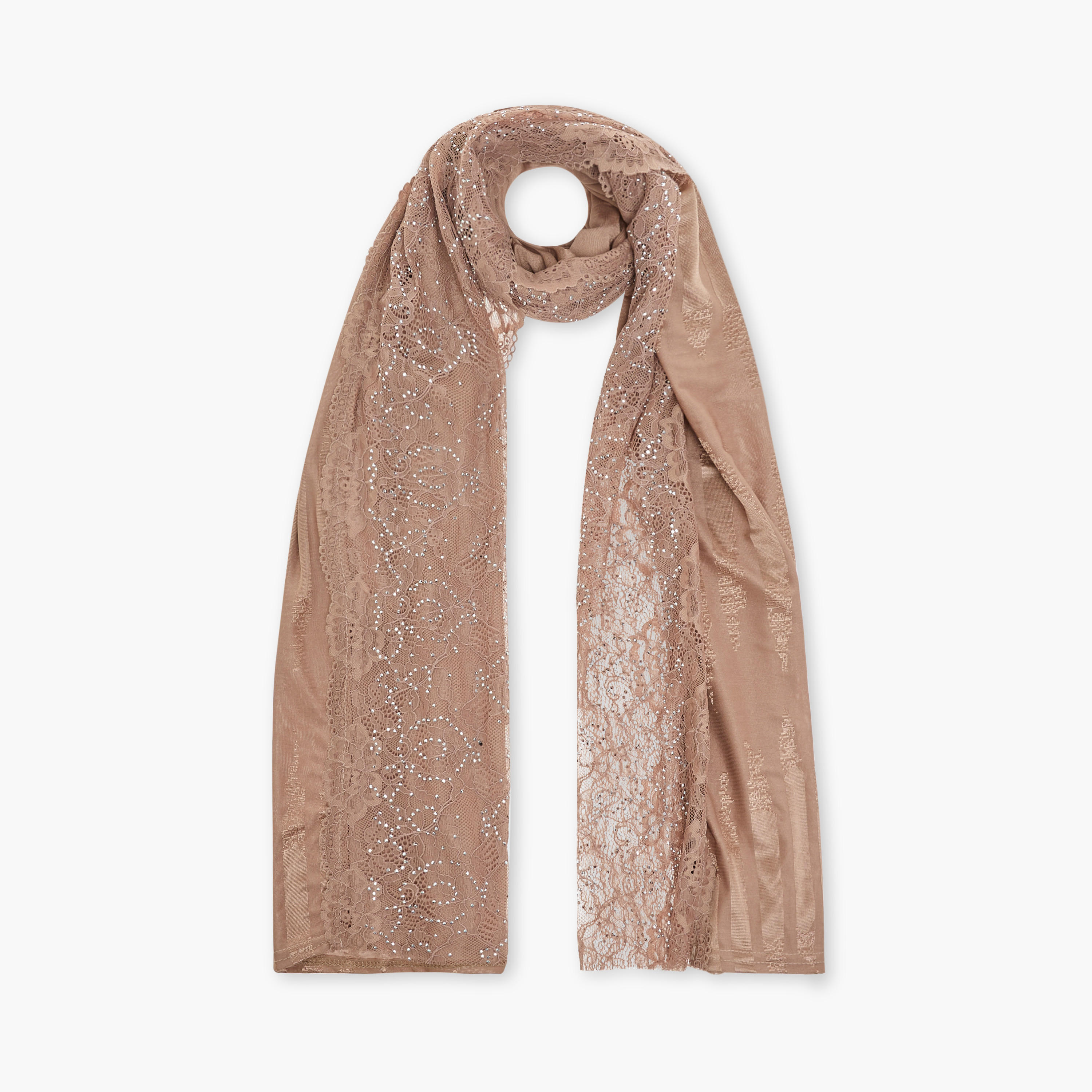 وشاح دانتيل بتزيينات زهرية من زورا-women-clothingaccessories-scarves-image-1