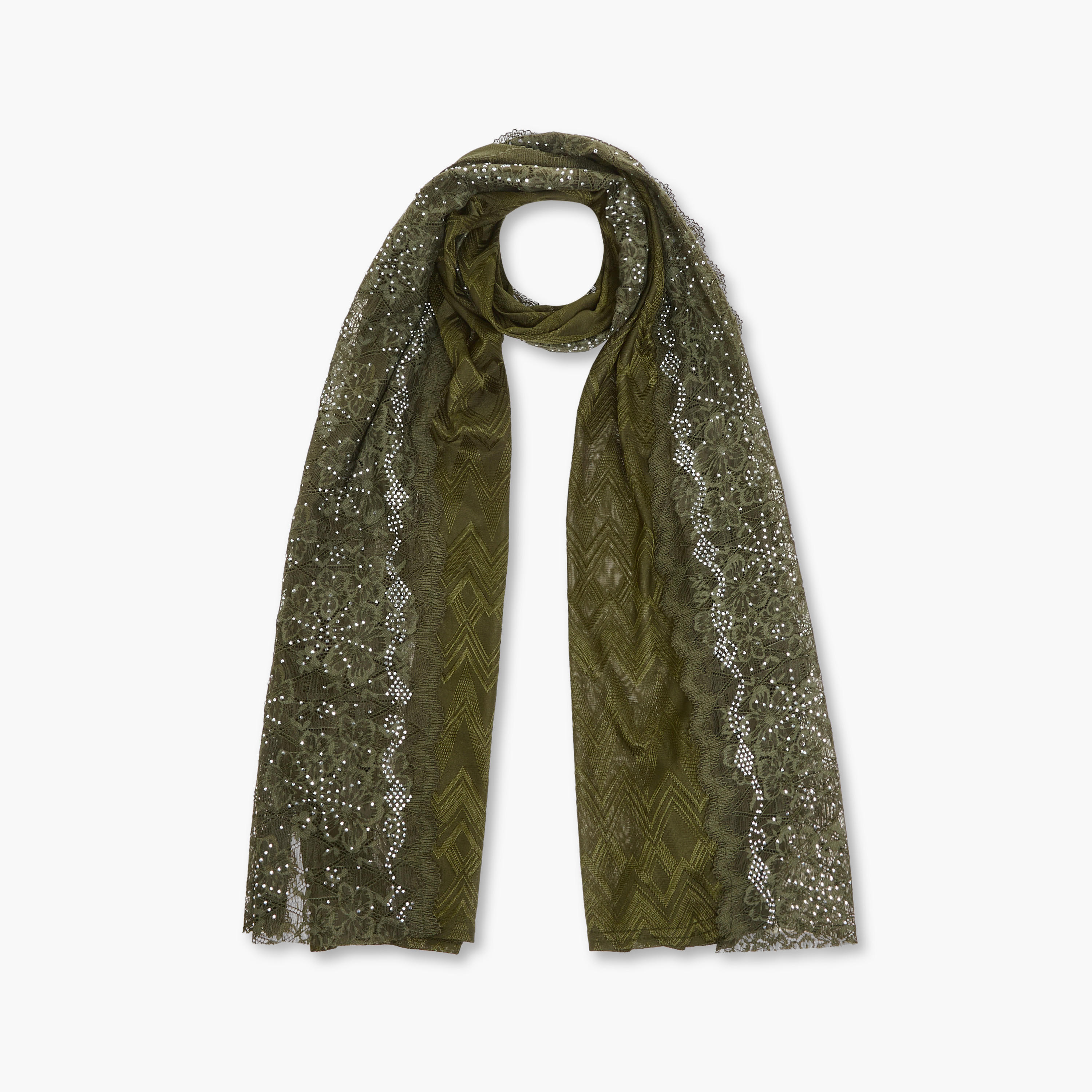 وشاح دانتيل بتزيينات زهرية من زورا-women-clothingaccessories-scarves-image-1