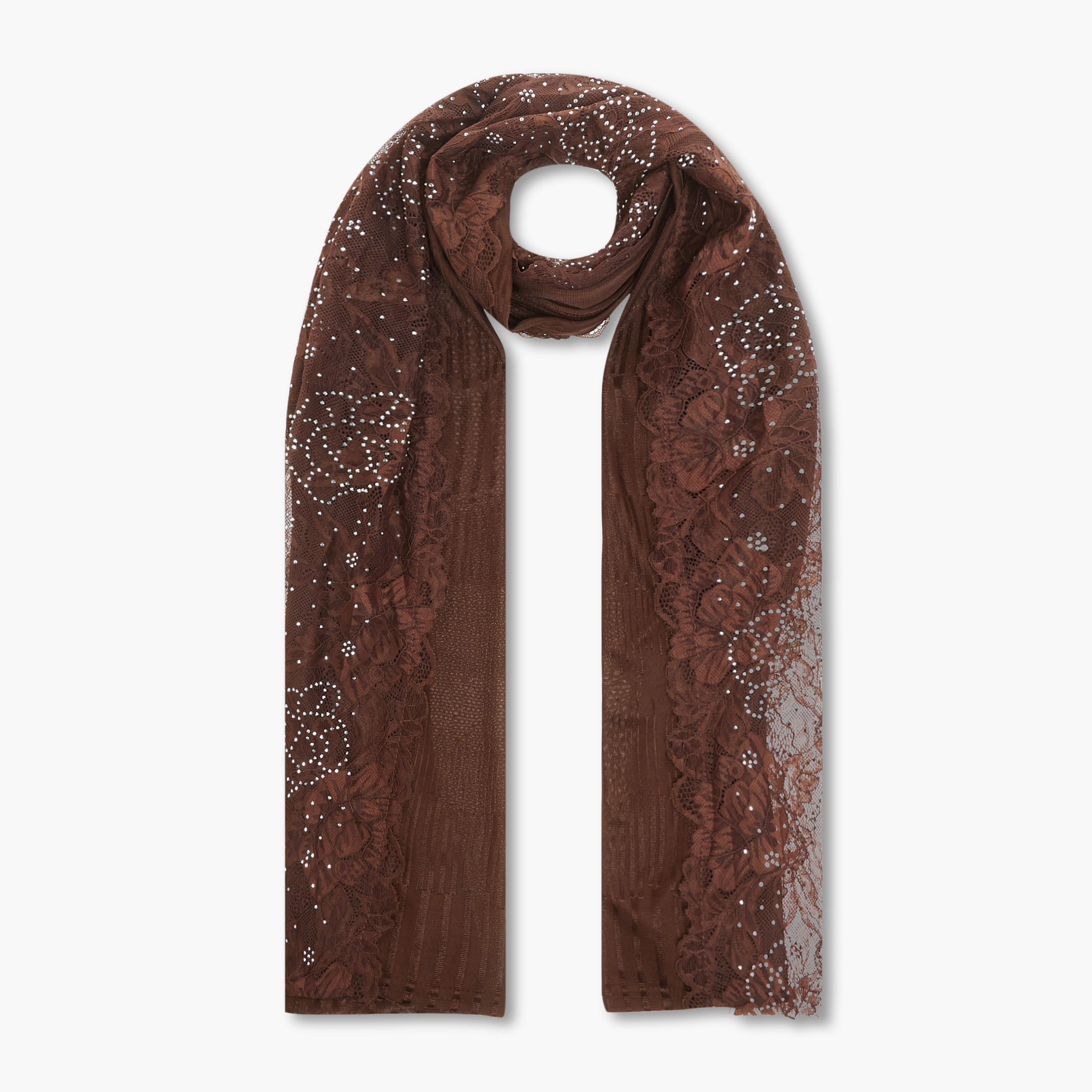 وشاح دانتيل بتزيينات زهرية من زورا-women-clothingaccessories-scarves-image-1