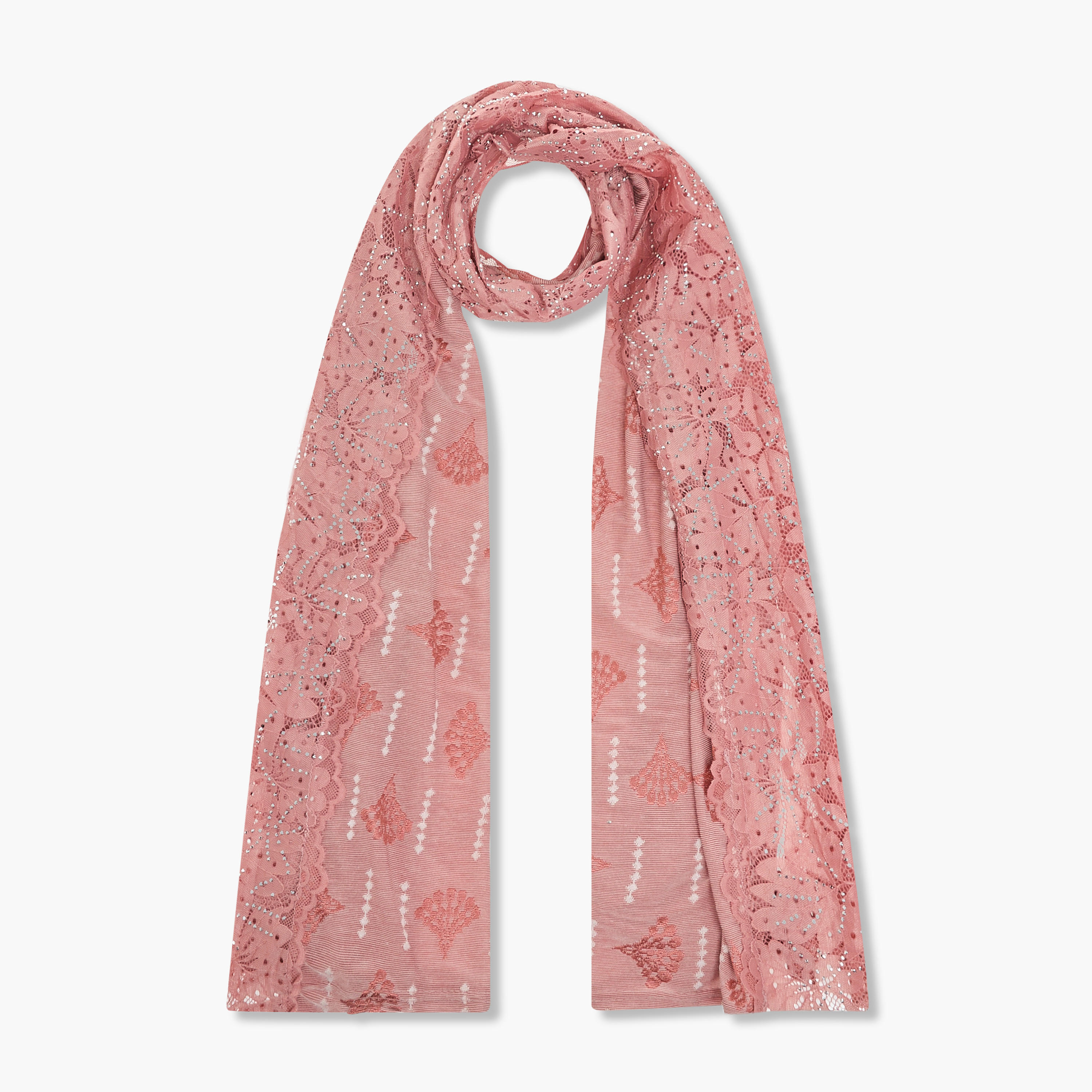 وشاح دانتيل بتزيينات زهرية من زورا-women-clothingaccessories-scarves-image-1