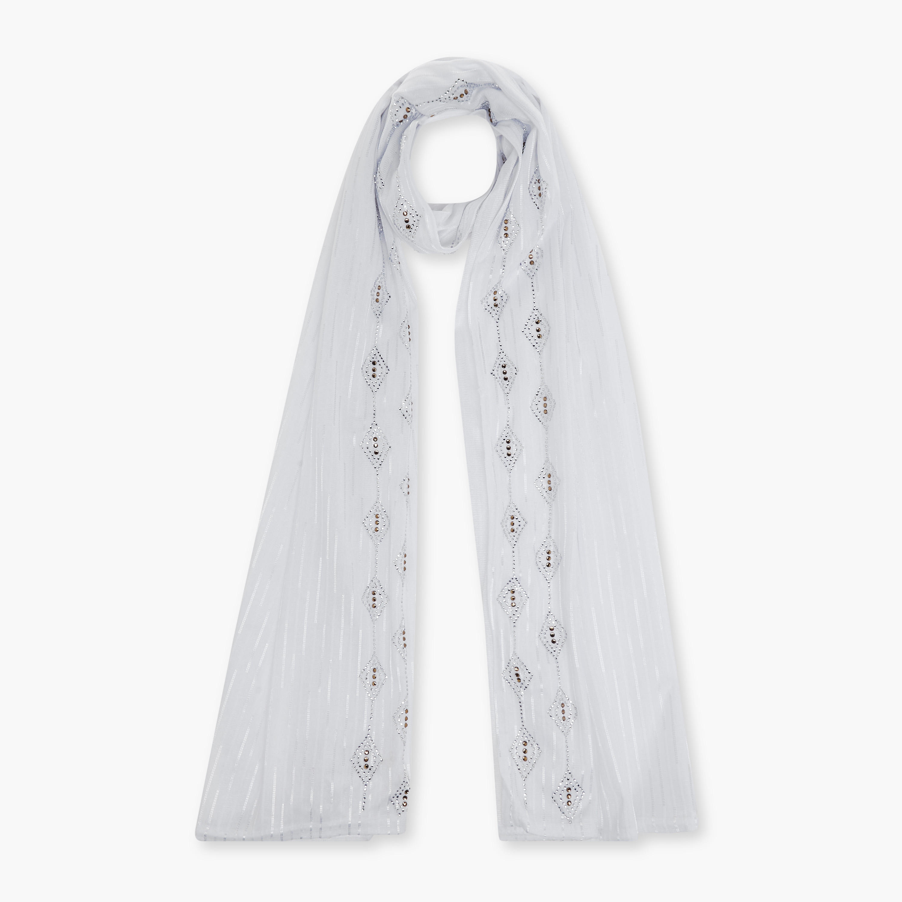 Zora Embellished Jersey Stretch Scarf-women-clothingaccessories-scarves-image-1