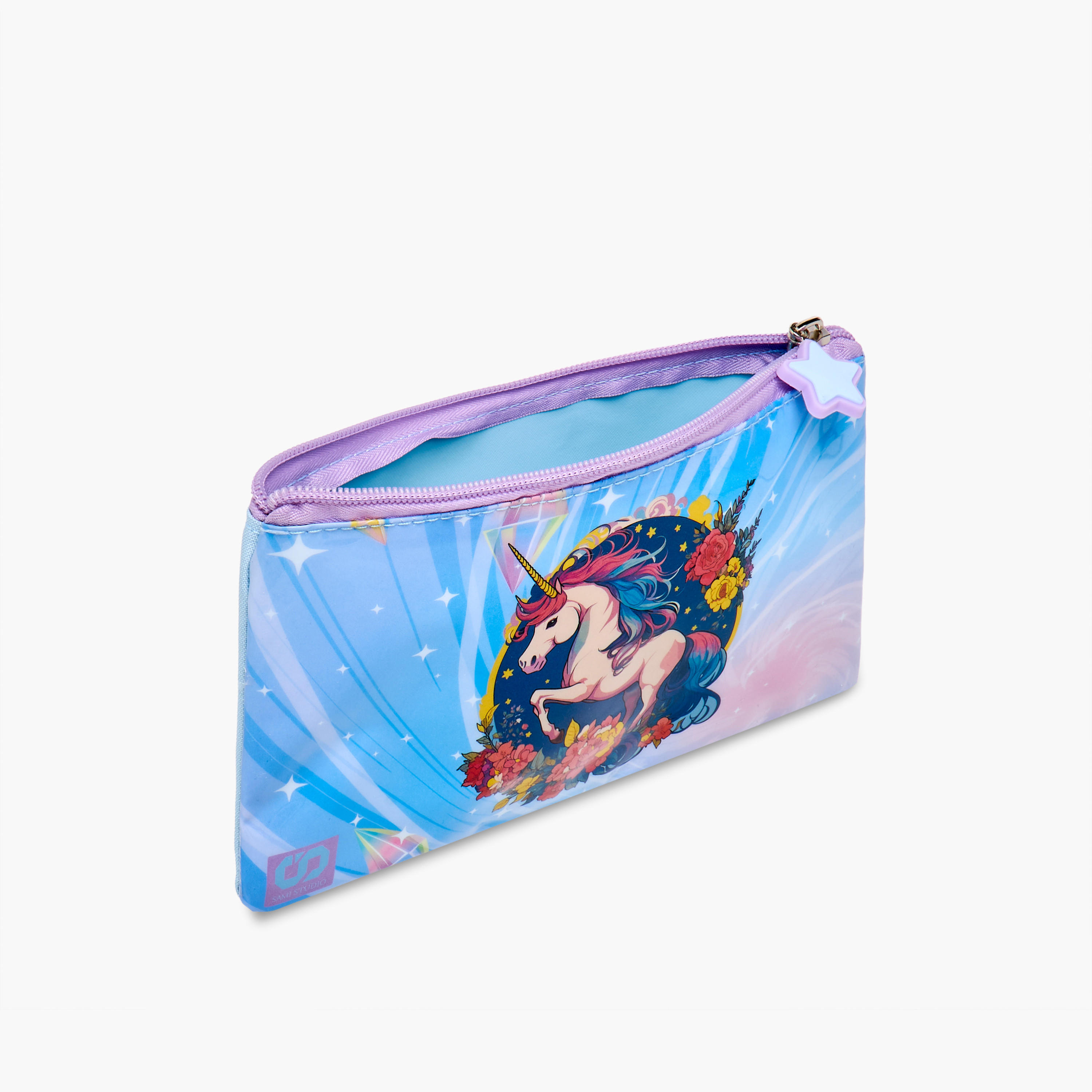 طقم شنطة ترولي 5 قطع بطبعات يونيكورن من سامي ستوديو - 34×20×48 سم-school-bagsandbackpacks-trolleybags-image-21