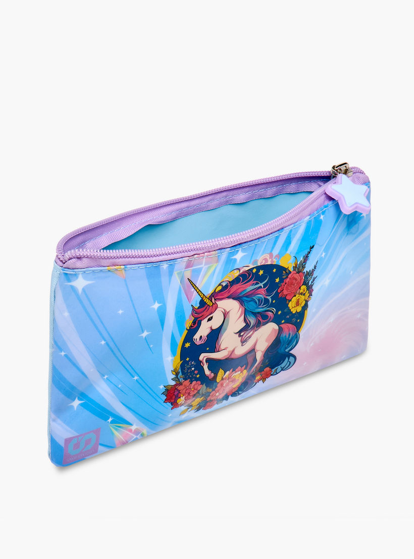 طقم شنطة ترولي 5 قطع بطبعات يونيكورن من سامي ستوديو - 34×20×48 سم-school-bagsandbackpacks-trolleybags-image-21