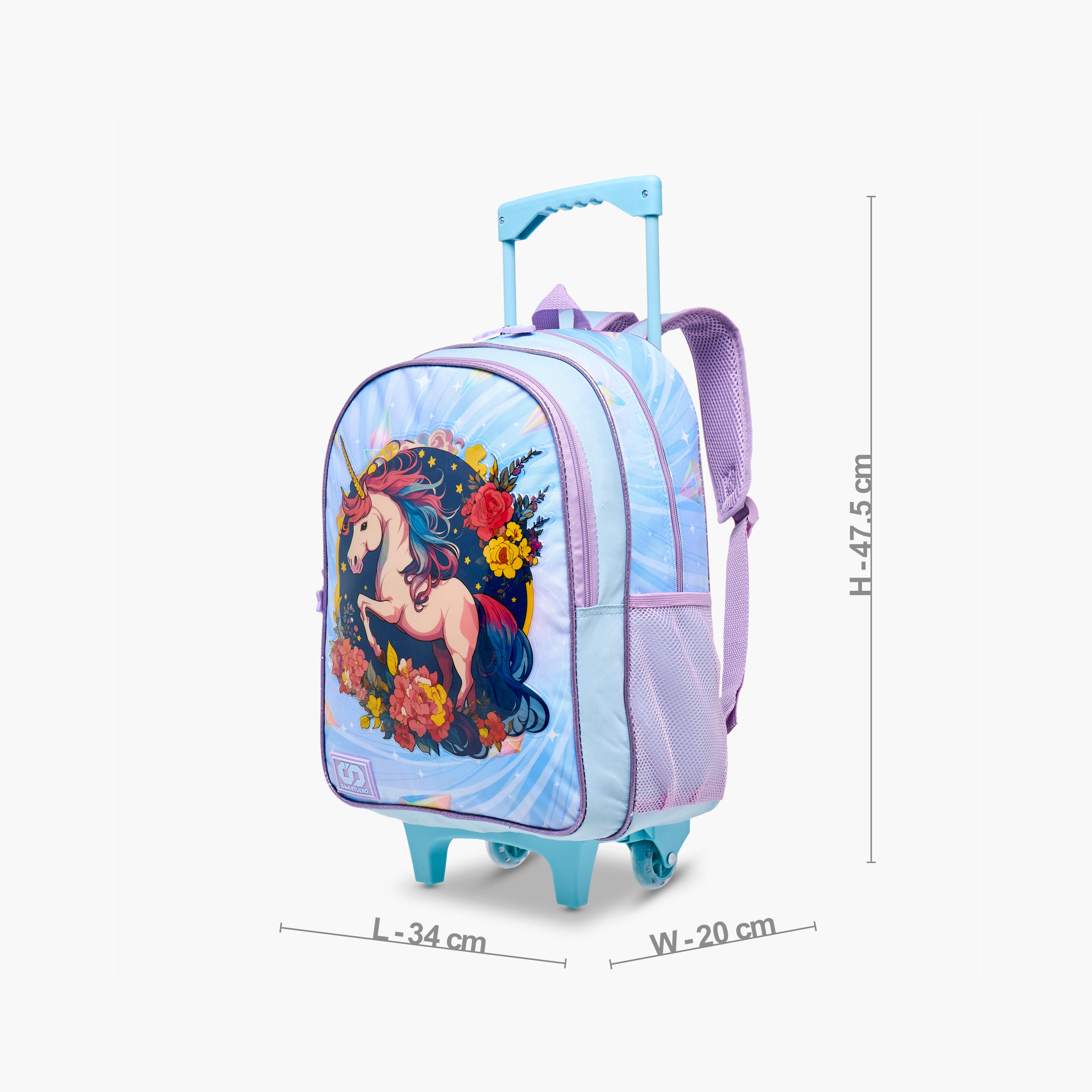 SAMI STUDIO 5-Piece Unicorn Print Trolley Backpack Set - 34x20x48 cms-school-bagsandbackpacks-trolleybags-image-5