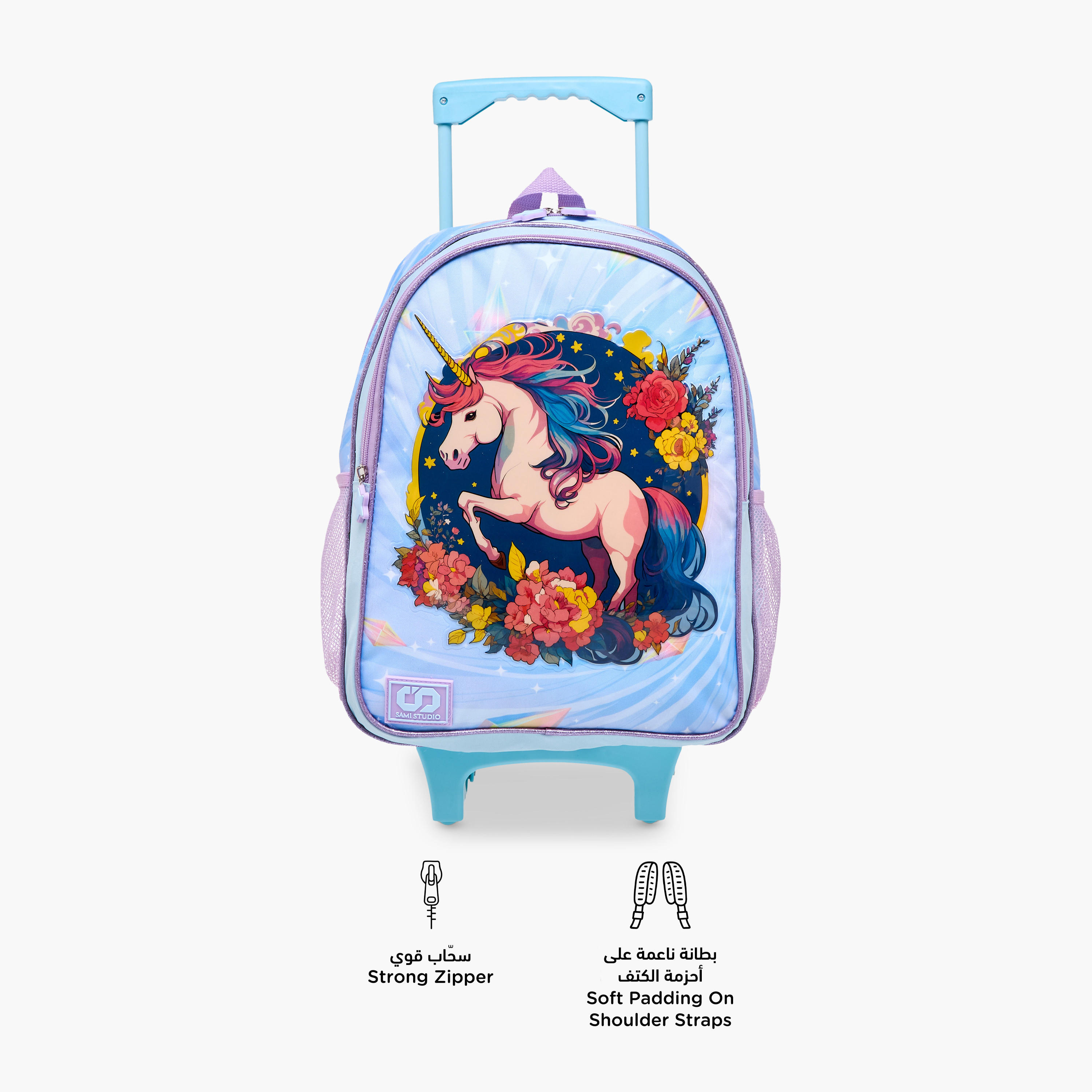 SAMI STUDIO 5-Piece Unicorn Print Trolley Backpack Set - 34x20x48 cms-school-bagsandbackpacks-trolleybags-image-7