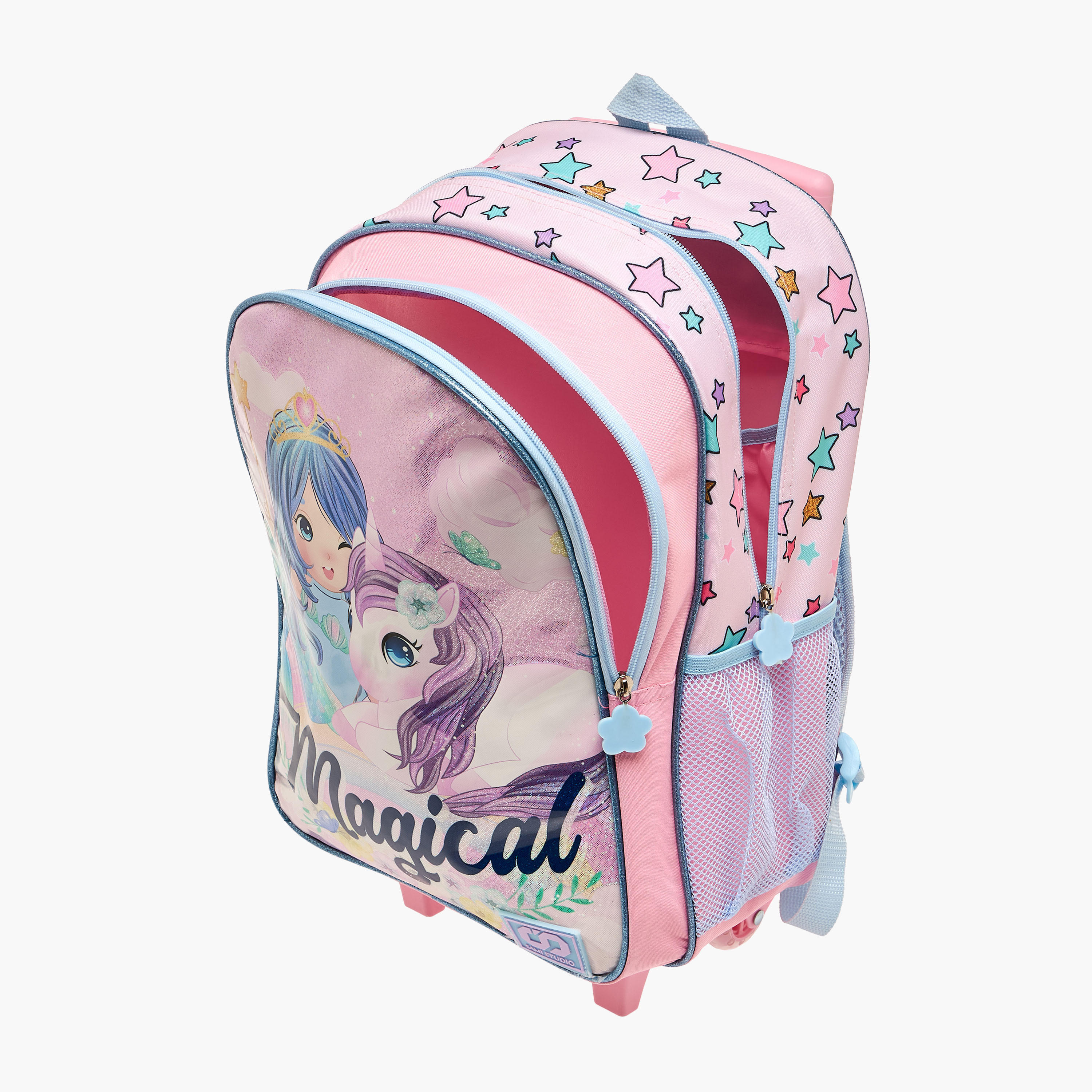 SAMI STUDIO Mermaid Trolley Bag for Girls 5-8 Years with Padded Shoulder Straps -school-bagsandbackpacks-trolleybags-image-7