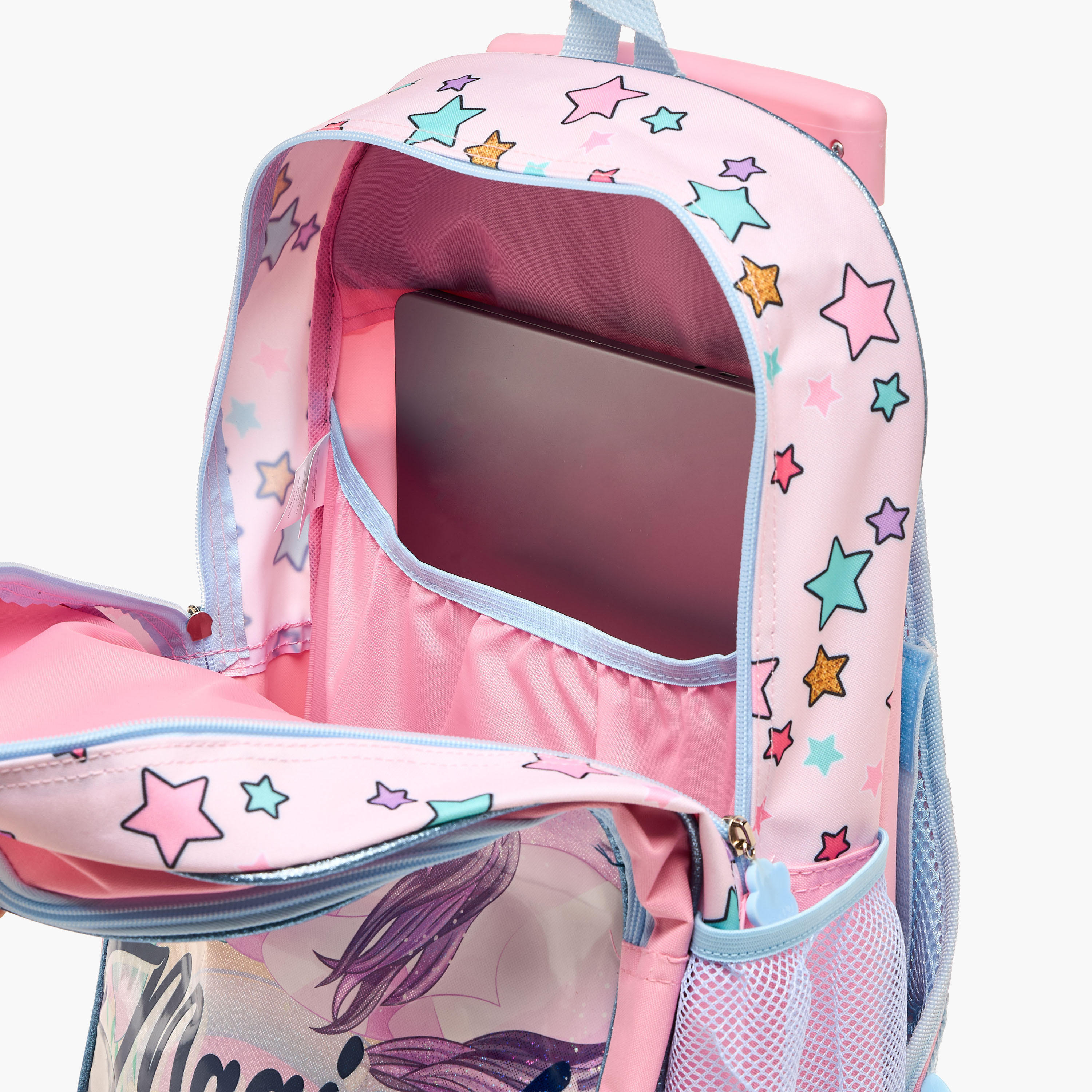 SAMI STUDIO Mermaid Trolley Bag for Girls 5-8 Years with Padded Shoulder Straps -school-bagsandbackpacks-trolleybags-image-8