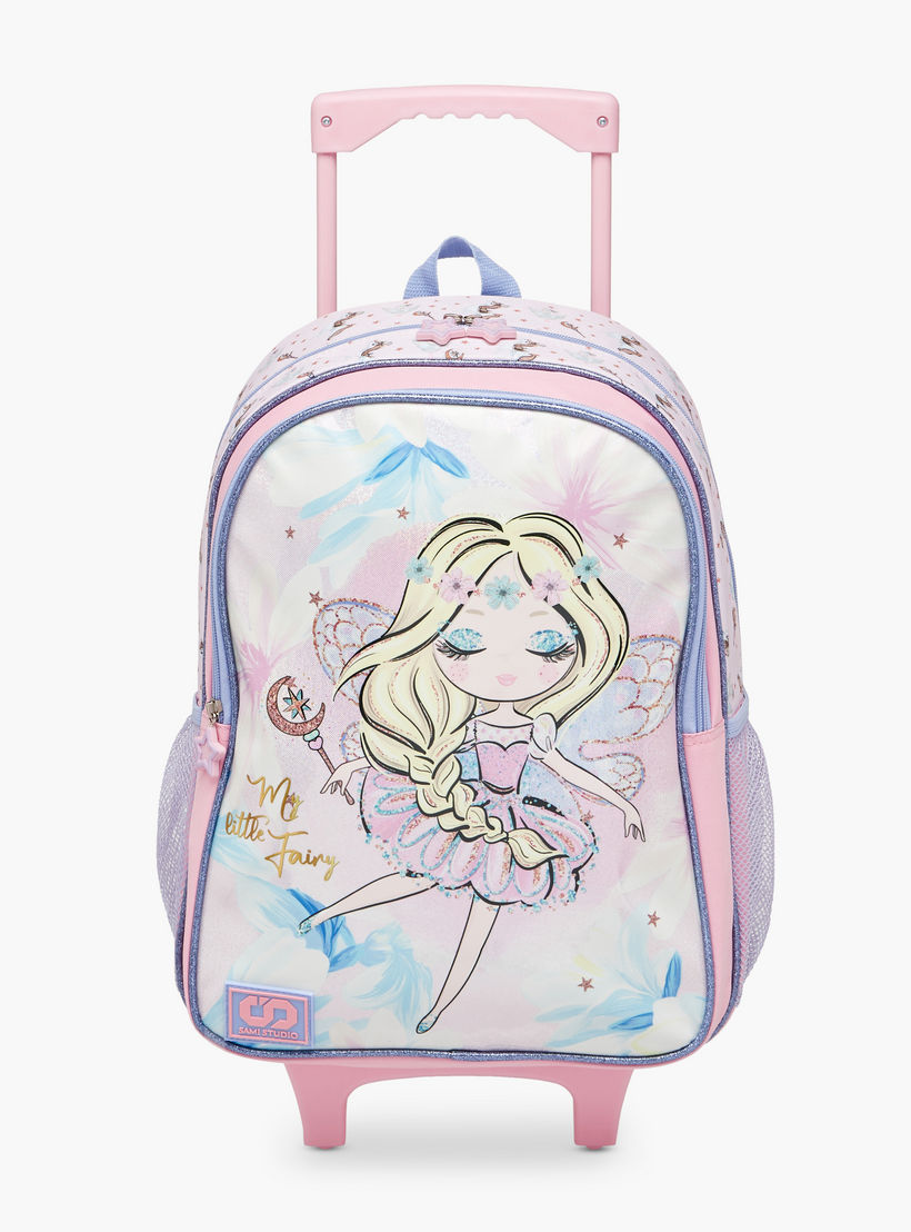 SAMI STUDIO Printed 5-Piece School Trolley Bag Set for Girls 5-8 Years with Lunch Bag and Pencil Pouch -school-bagsandbackpacks-trolleybags-image-2