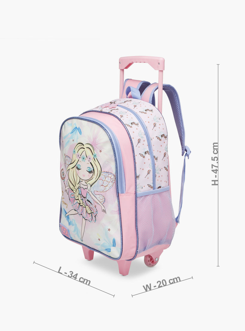SAMI STUDIO Printed 5-Piece School Trolley Bag Set for Girls 5-8 Years with Lunch Bag and Pencil Pouch -school-bagsandbackpacks-trolleybags-image-3