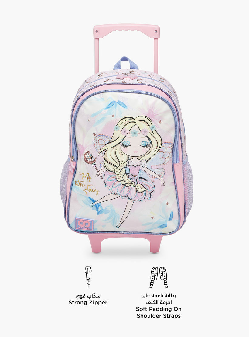 SAMI STUDIO Printed 5-Piece School Trolley Bag Set for Girls 5-8 Years with Lunch Bag and Pencil Pouch -school-bagsandbackpacks-trolleybags-image-5