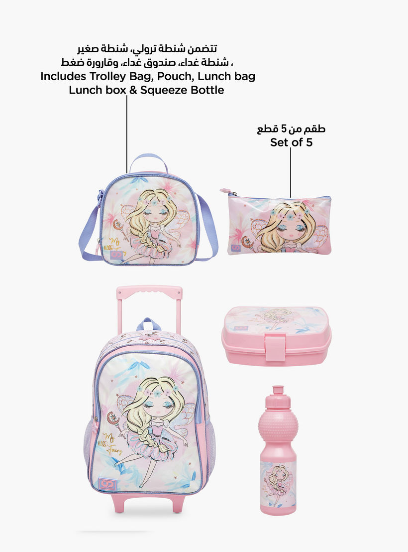 SAMI STUDIO Printed 5-Piece School Trolley Bag Set for Girls 5-8 Years with Lunch Bag and Pencil Pouch -school-bagsandbackpacks-trolleybags-image-7