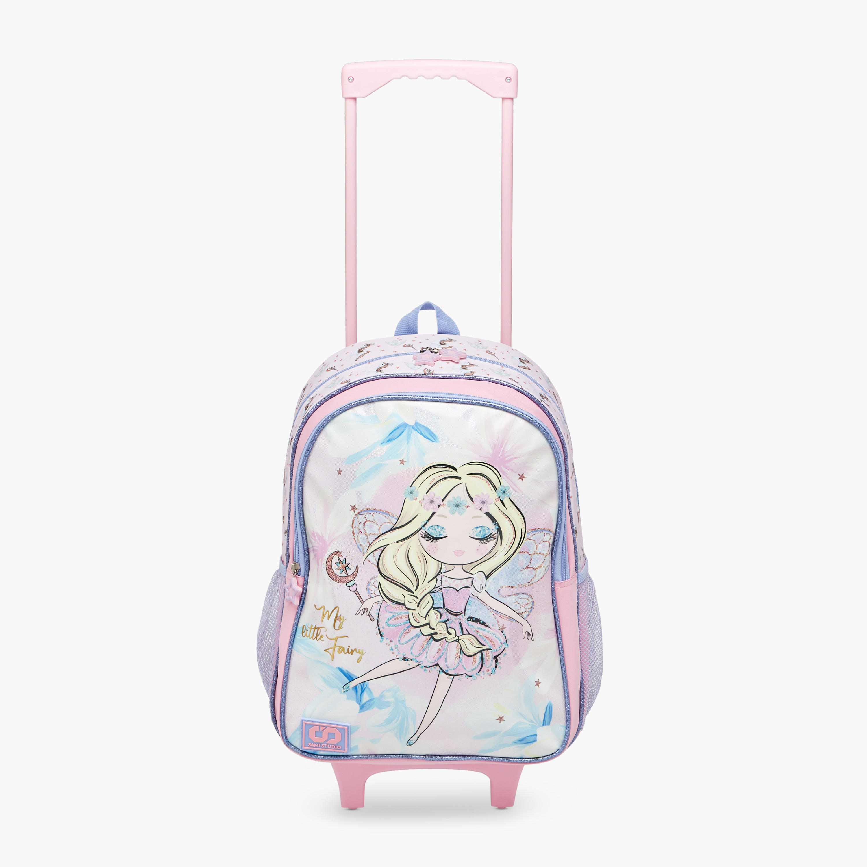 SAMI STUDIO Printed 5-Piece School Trolley Bag Set for Girls 5-8 Years with Lunch Bag and Pencil Pouch -school-bagsandbackpacks-trolleybags-image-8