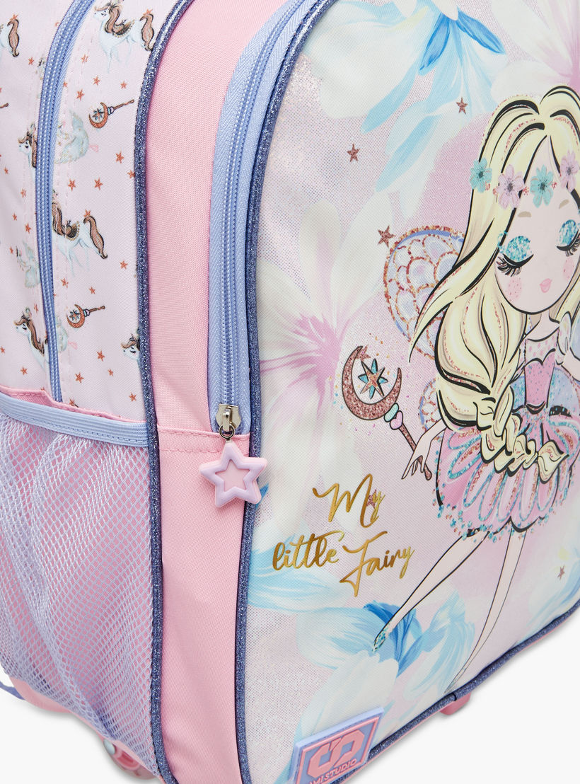 SAMI STUDIO Printed 5-Piece School Trolley Bag Set for Girls 5-8 Years with Lunch Bag and Pencil Pouch -school-bagsandbackpacks-trolleybags-image-9