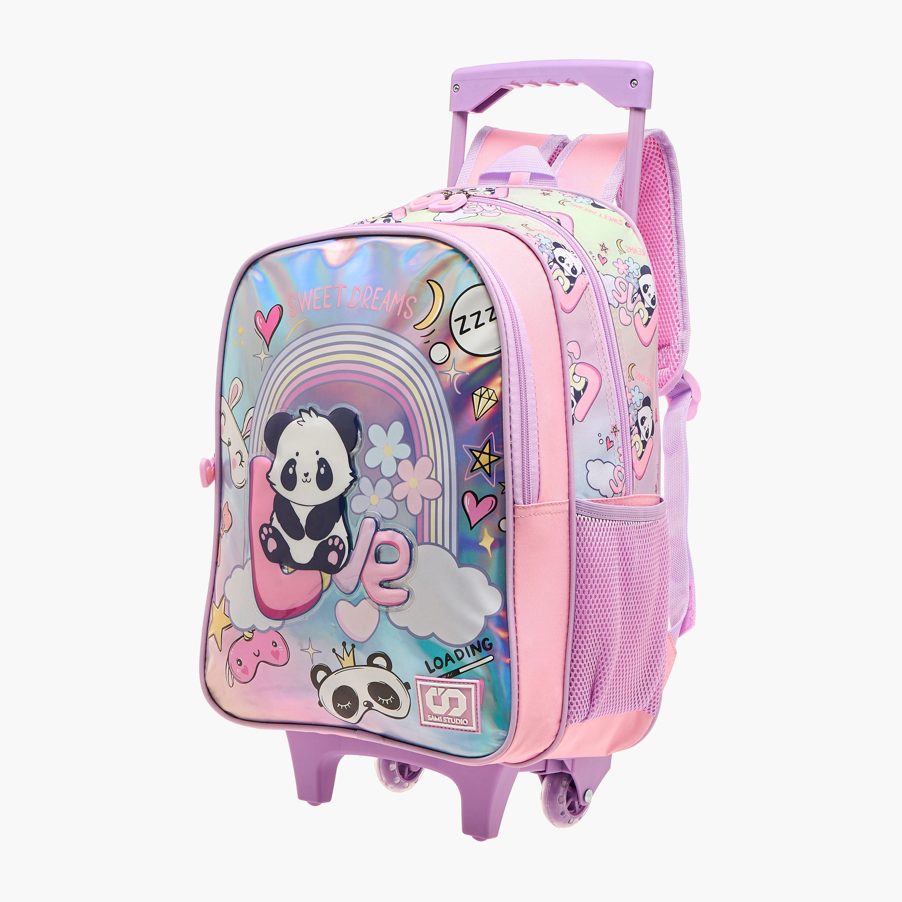 SAMI STUDIO Animal Print 5-Piece School Trolley Bag Set for Girls 5-8 Years with Lunch Bag and Pencil Pouch -school-bagsandbackpacks-trolleybags-image-4