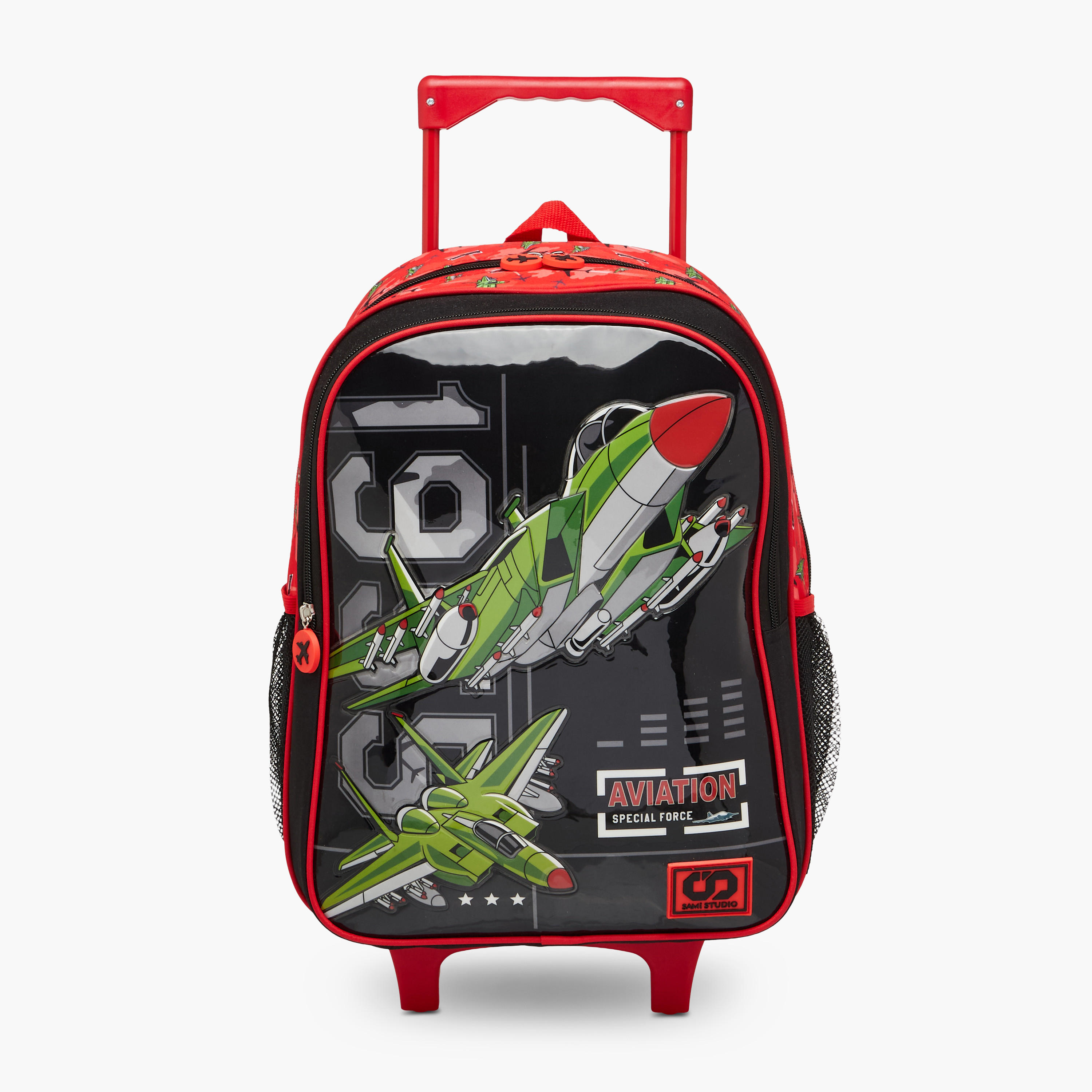 SAMI STUDIO Space 5-Piece School Trolley Bag Set for Kids 5-8 Years with Lunch Bag and Pencil Pouch -school-bagsandbackpacks-trolleybags-image-2