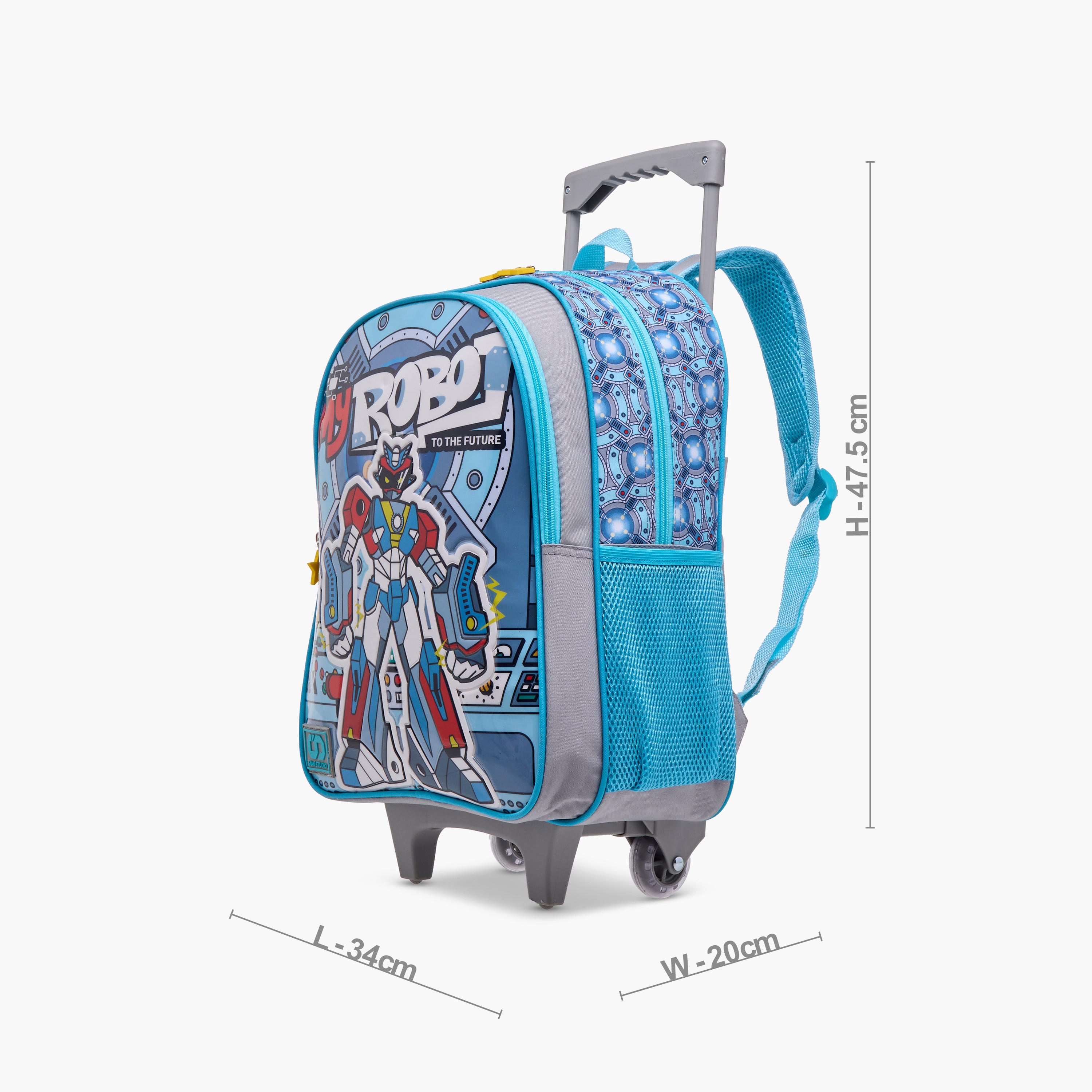 SAMI STUDIO Gaming 5-Piece School Trolley Bag Set for Kids 5-8 Years with Lunch Bag and Pencil Pouch -school-bagsandbackpacks-trolleybags-image-3