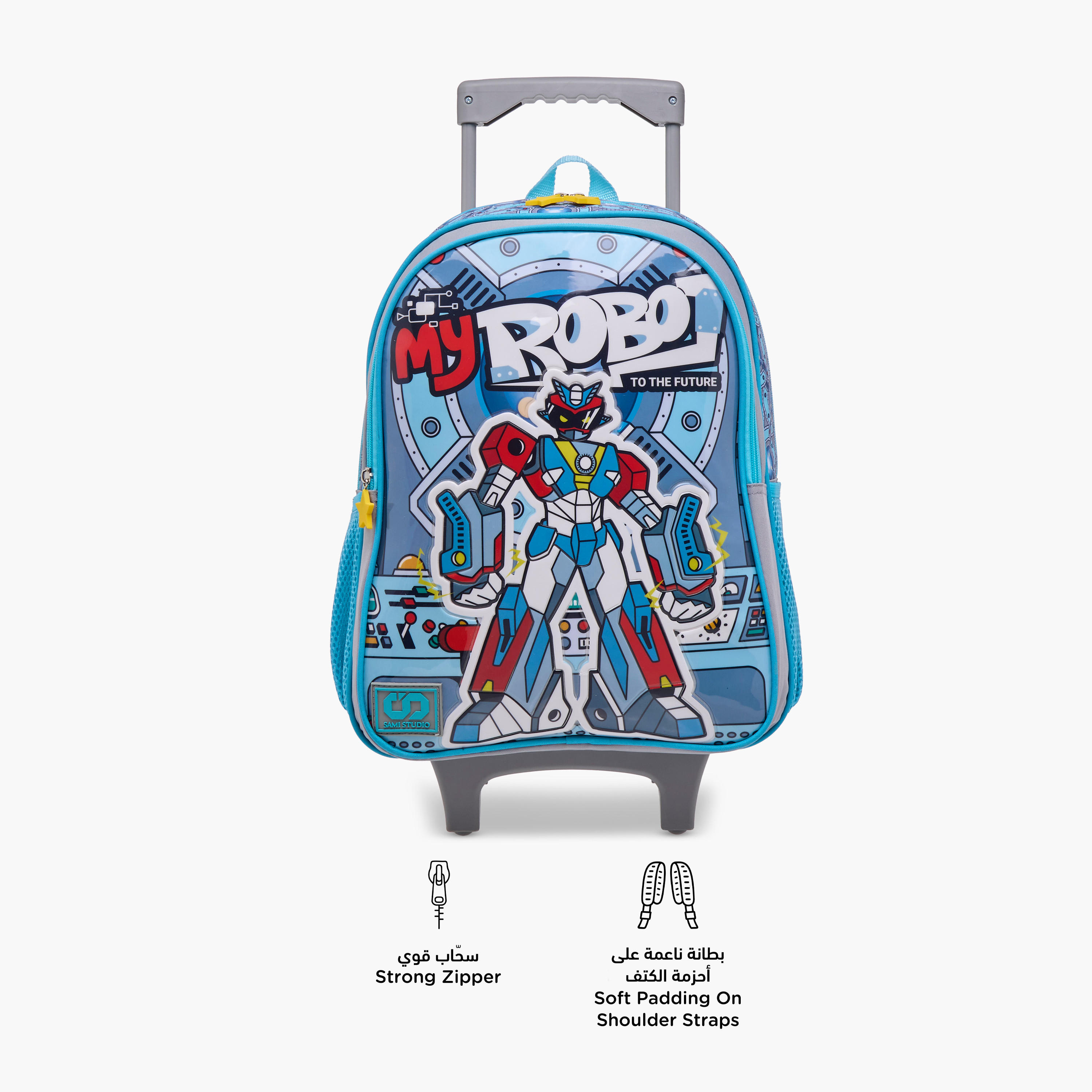 SAMI STUDIO Gaming 5-Piece School Trolley Bag Set for Kids 5-8 Years with Lunch Bag and Pencil Pouch -school-bagsandbackpacks-trolleybags-image-5