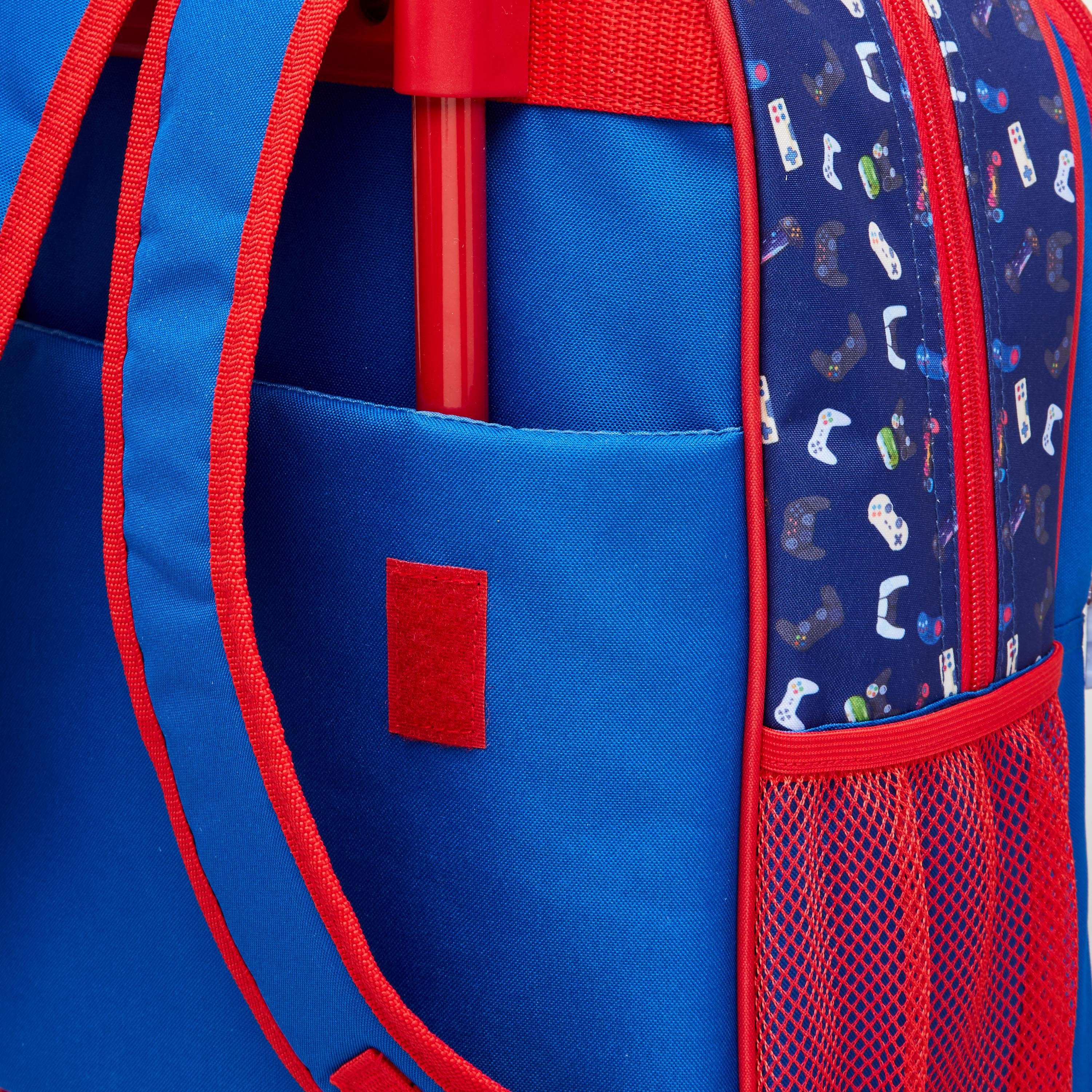 SAMI STUDIO Gaming 5-Piece School Trolley Bag Set for Kids 5-8 Years with Lunch Bag and Pencil Pouch -school-bagsandbackpacks-trolleybags-image-13
