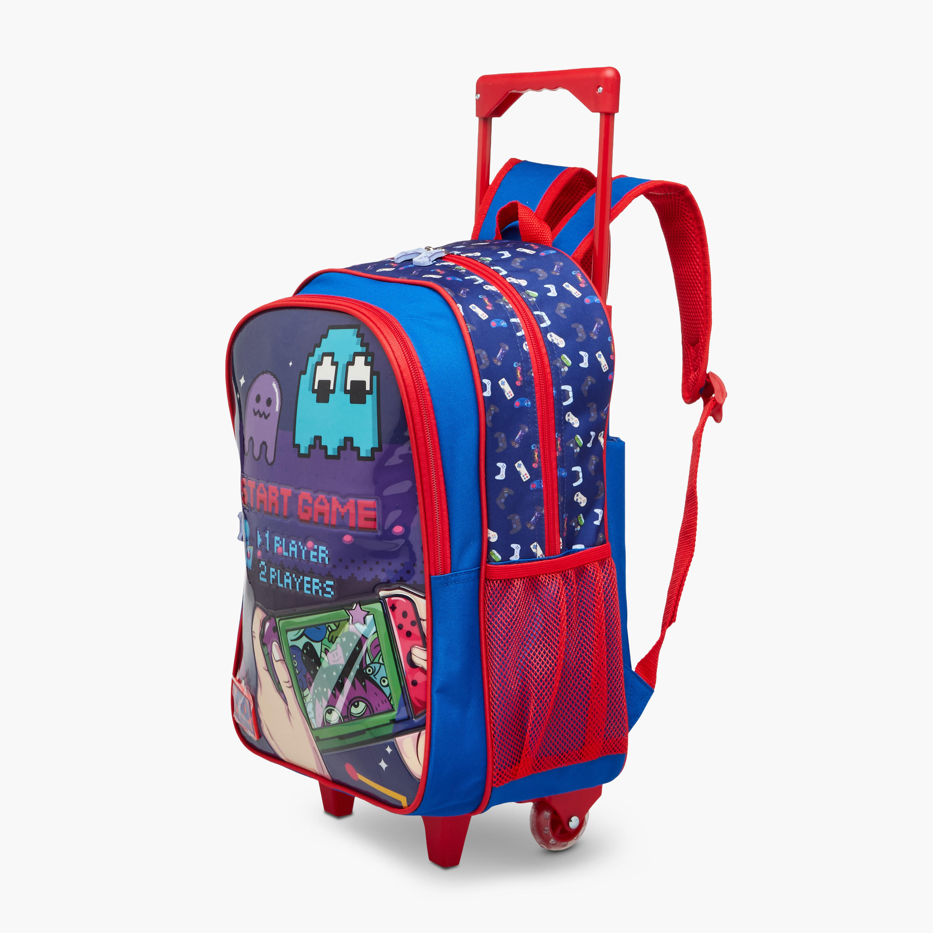 SAMI STUDIO Gaming 5-Piece School Trolley Bag Set for Kids 5-8 Years with Lunch Bag and Pencil Pouch -school-bagsandbackpacks-trolleybags-image-4