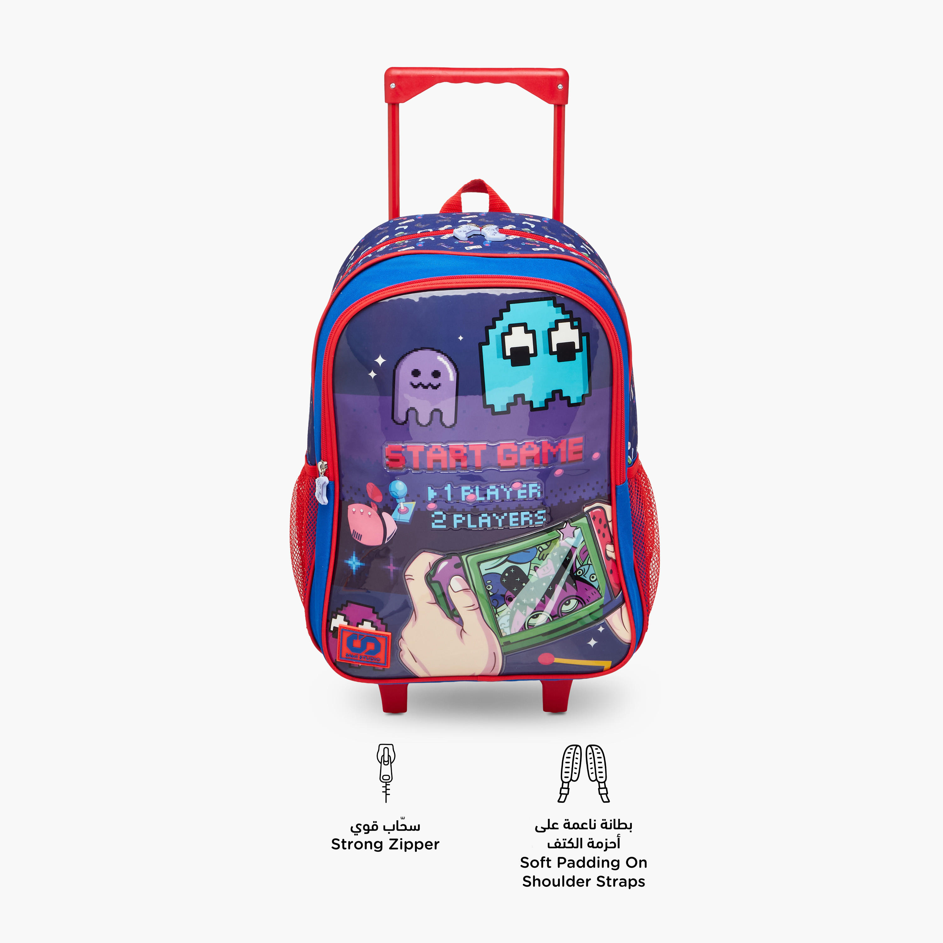 SAMI STUDIO Gaming 5-Piece School Trolley Bag Set for Kids 5-8 Years with Lunch Bag and Pencil Pouch -school-bagsandbackpacks-trolleybags-image-5