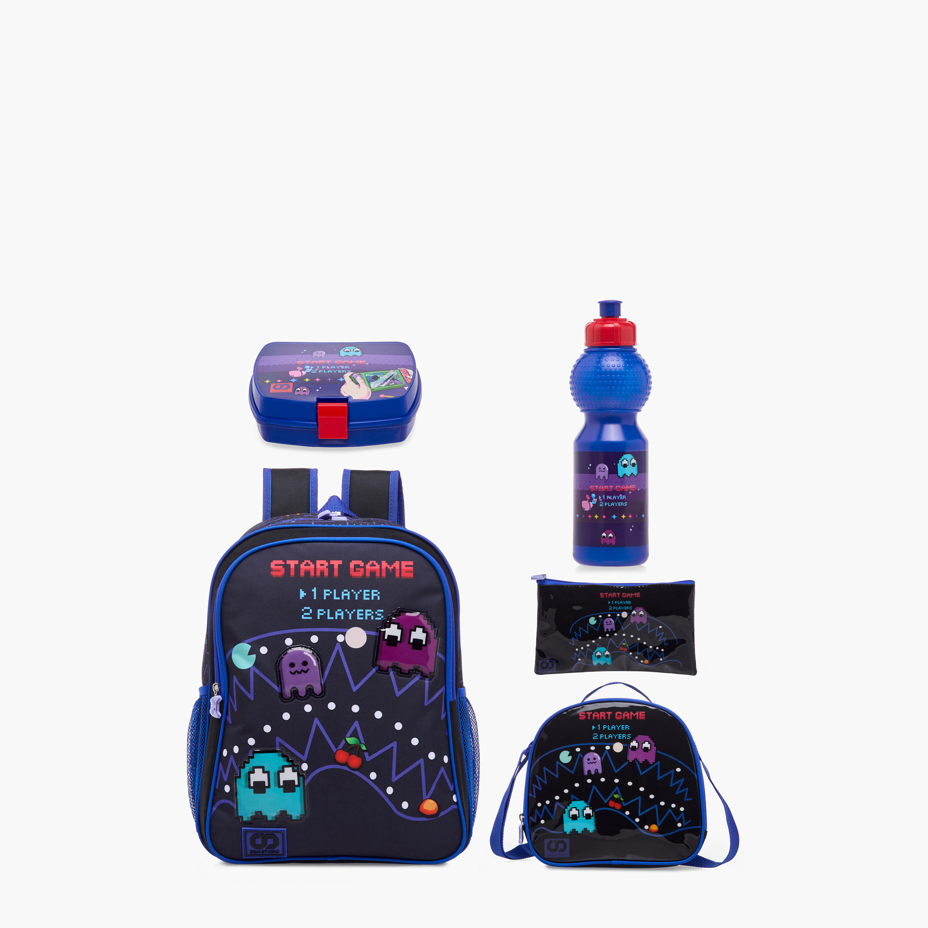 SAMI STUDIO 5-Piece Printed 16-inch Backpack Set - 34x20x48 cms-school-bagsandbackpacks-sets-image-1
