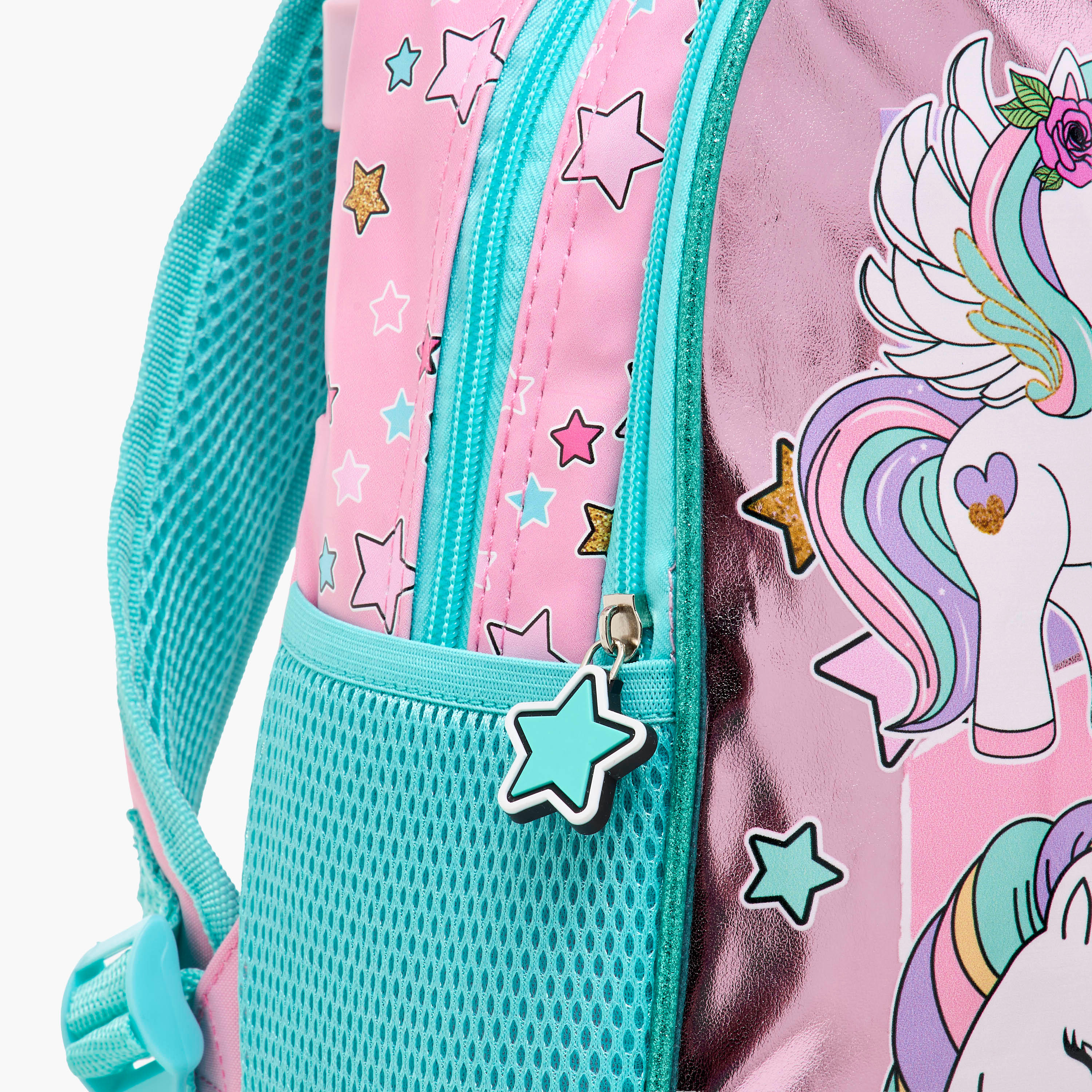 طقم شنطة ظهر ترولي 12 بوصة 3 قطع بطبعات يونيكورن من سامي ستوديو - 31x23x10 سم-school-bagsandbackpacks-trolleybags-image-13