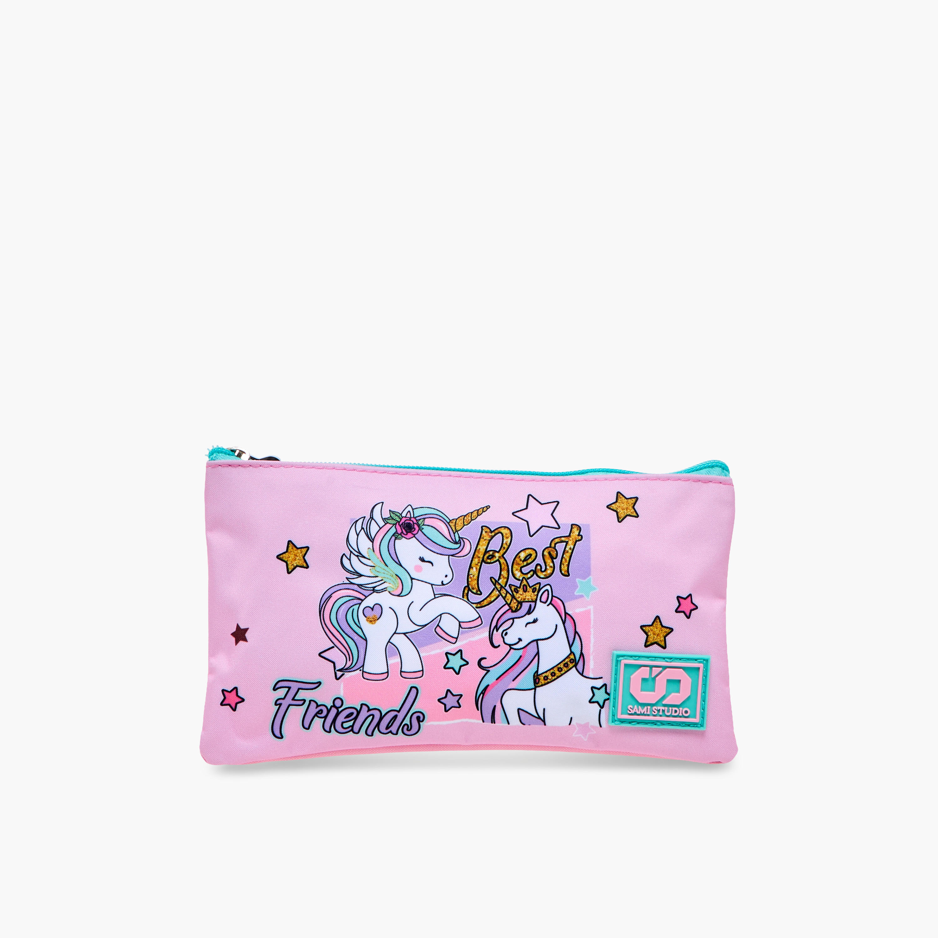 طقم شنطة ظهر ترولي 12 بوصة 3 قطع بطبعات يونيكورن من سامي ستوديو - 31x23x10 سم-school-bagsandbackpacks-trolleybags-image-20