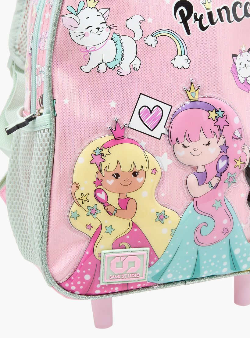 SAMI STUDIO Printed 3-Piece School Trolley Bag Set for Girls 2-5 Years with Lunch Bag and Pencil Pouch -school-bagsandbackpacks-trolleybags-image-17
