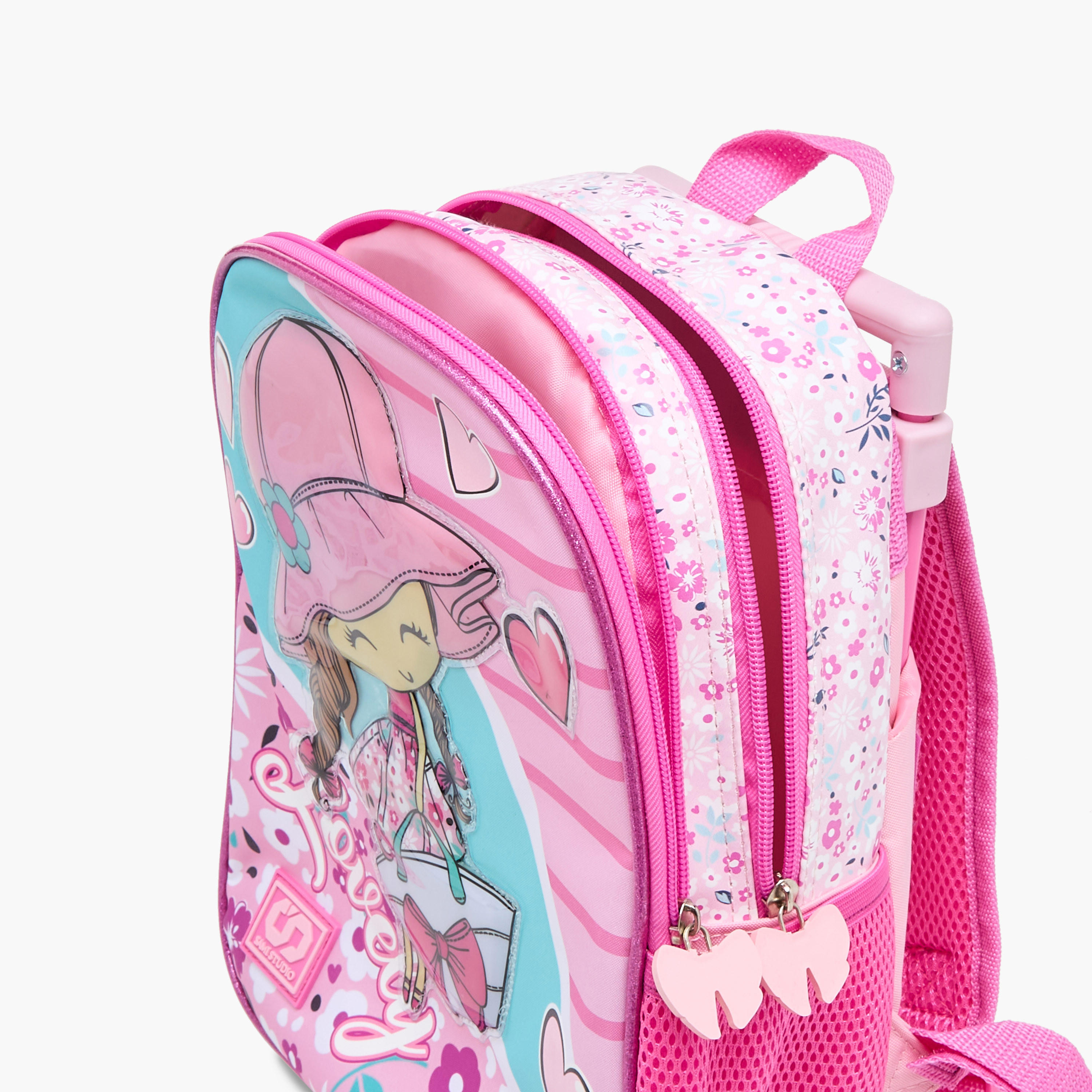 SAMI STUDIO Printed 3-Piece School Trolley Bag Set for Girls 2-5 Years with Lunch Bag and Pencil Pouch -school-bagsandbackpacks-trolleybags-image-18