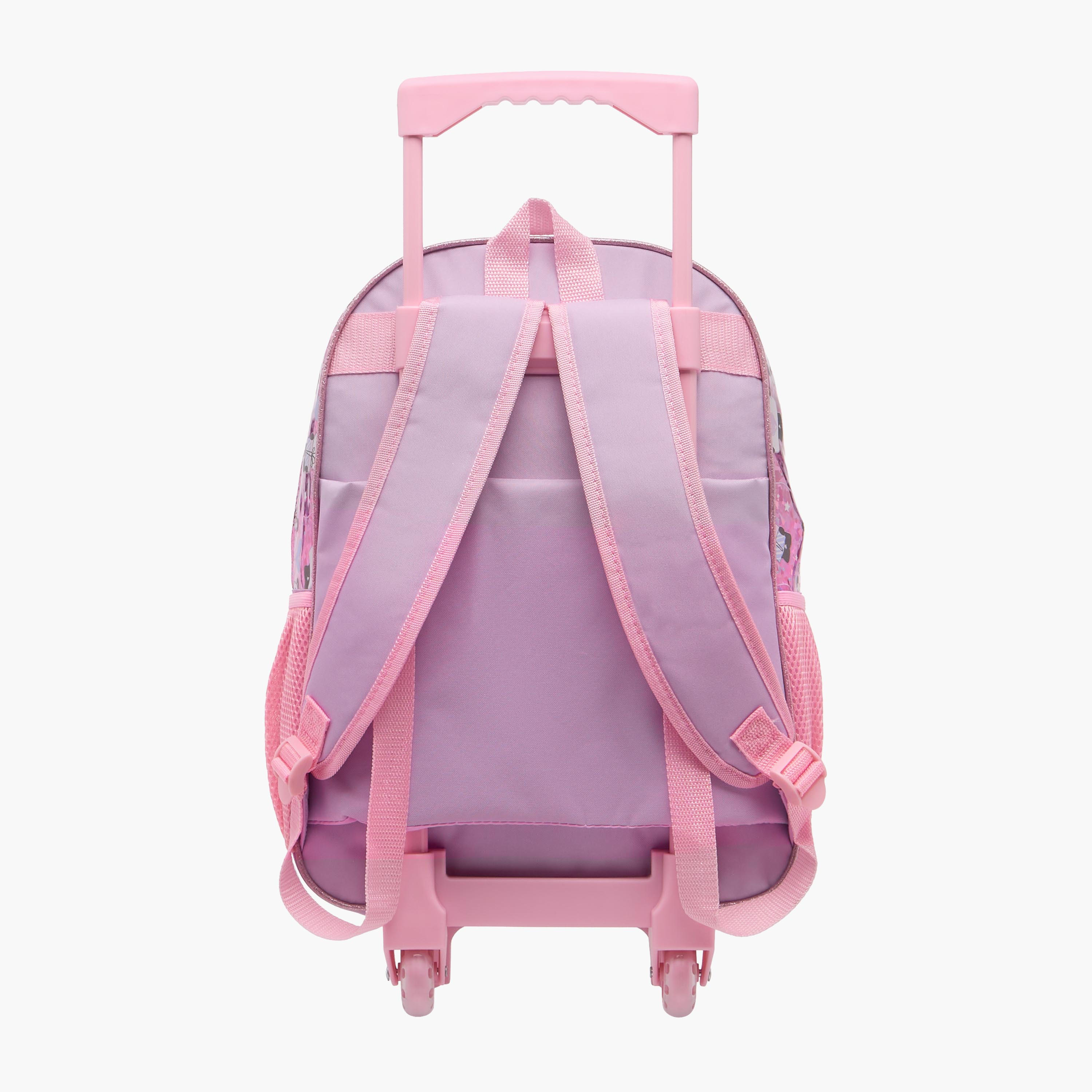 SAMI STUDIO Printed 3-Piece School Trolley Bag Set for Girls 5-8 Years with Lunch Bag and Pencil Pouch -school-bagsandbackpacks-trolleybags-image-5
