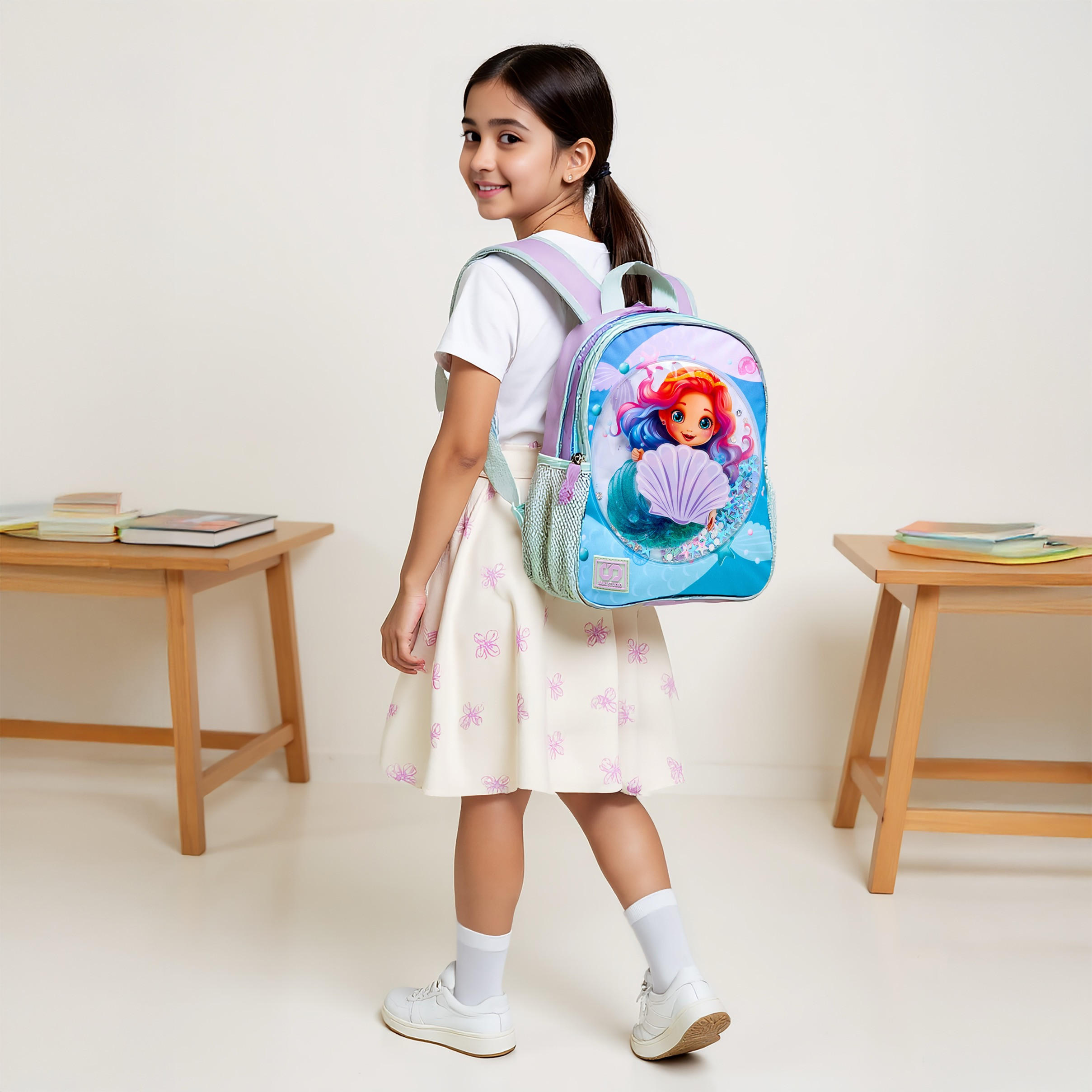 SAMI STUDIO 3-Piece Mermaid Print 16-inch Backpack Set - 31x23x10 cms-school-bagsandbackpacks-backpacks-image-2
