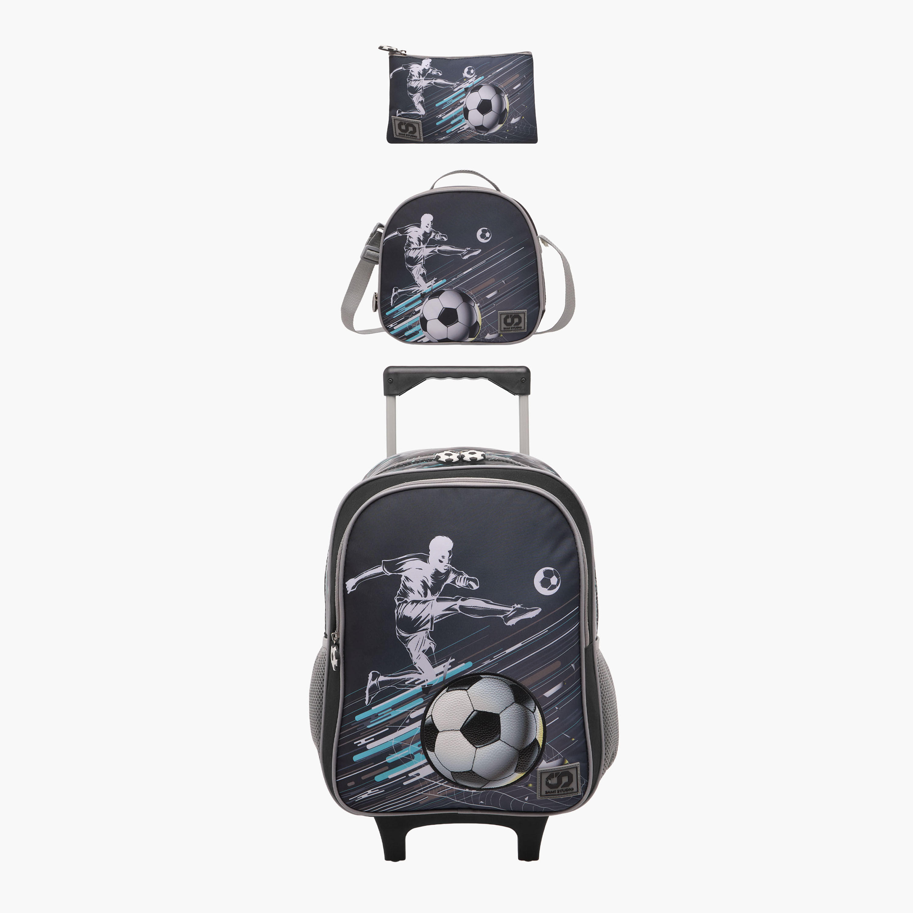 SAMI STUDIO 3-Piece Printed 16-inch Trolley Backpack Set - 31x23x10 cms-school-bagsandbackpacks-trolleybags-image-1