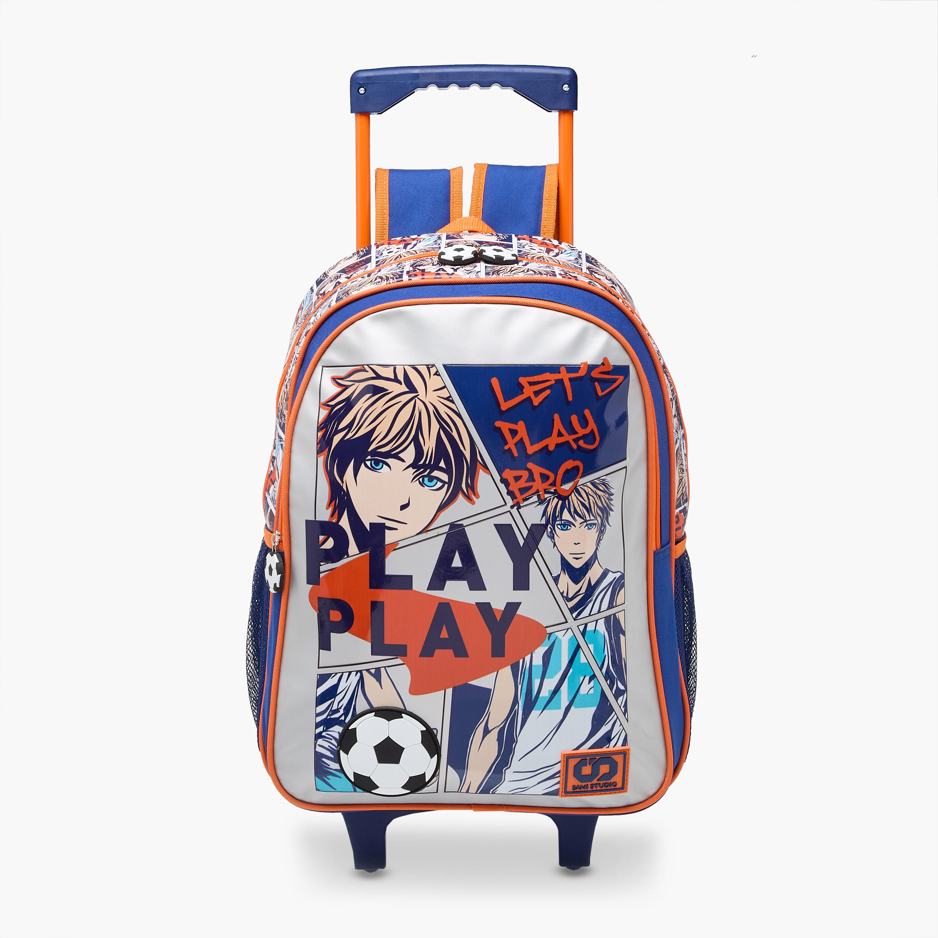 SAMI STUDIO Printed 3-Piece School Trolley Bag Set for Girls 5-8 Years with Lunch Bag and Pencil Pouch -school-bagsandbackpacks-trolleybags-image-2