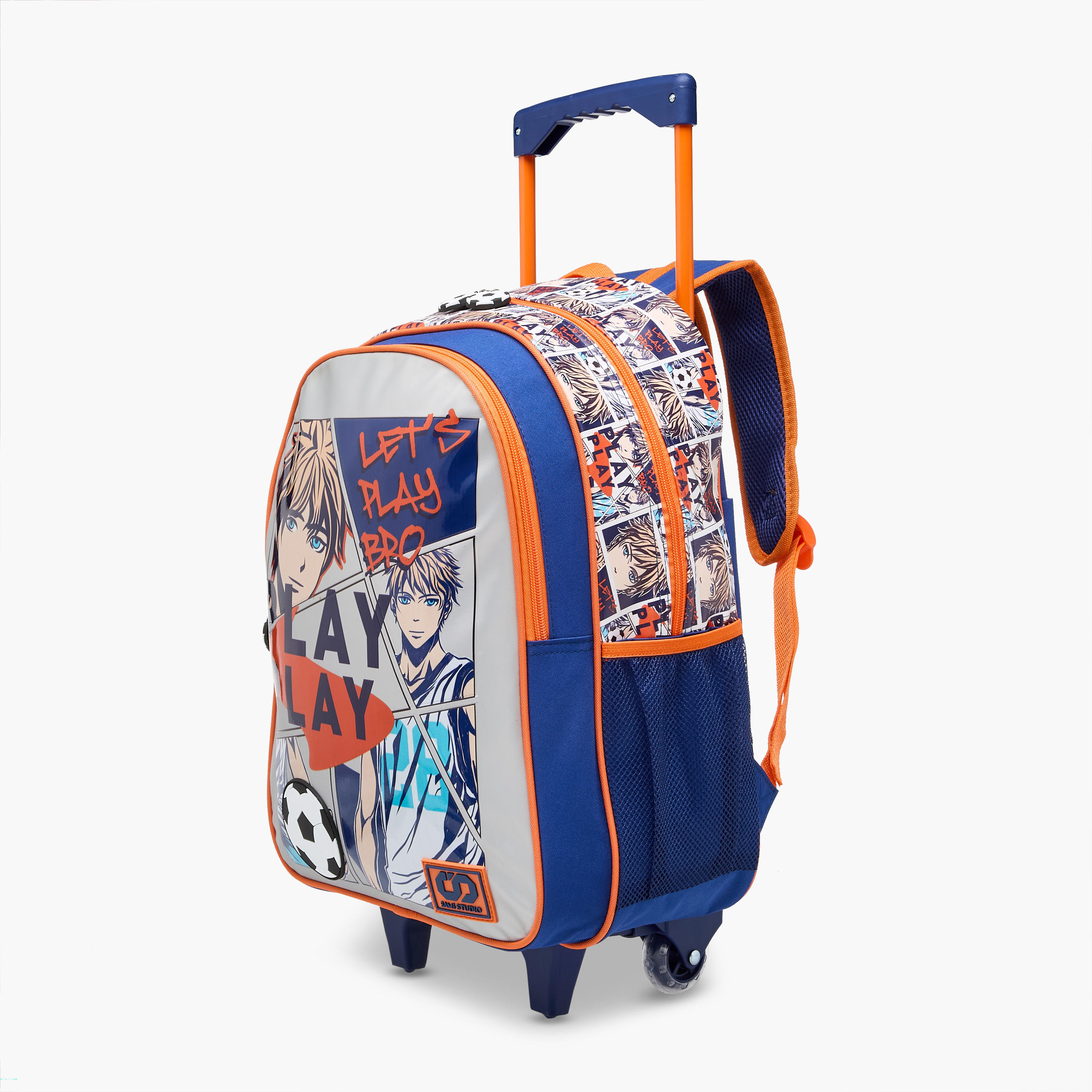 SAMI STUDIO Printed 3-Piece School Trolley Bag Set for Girls 5-8 Years with Lunch Bag and Pencil Pouch -school-bagsandbackpacks-trolleybags-image-4