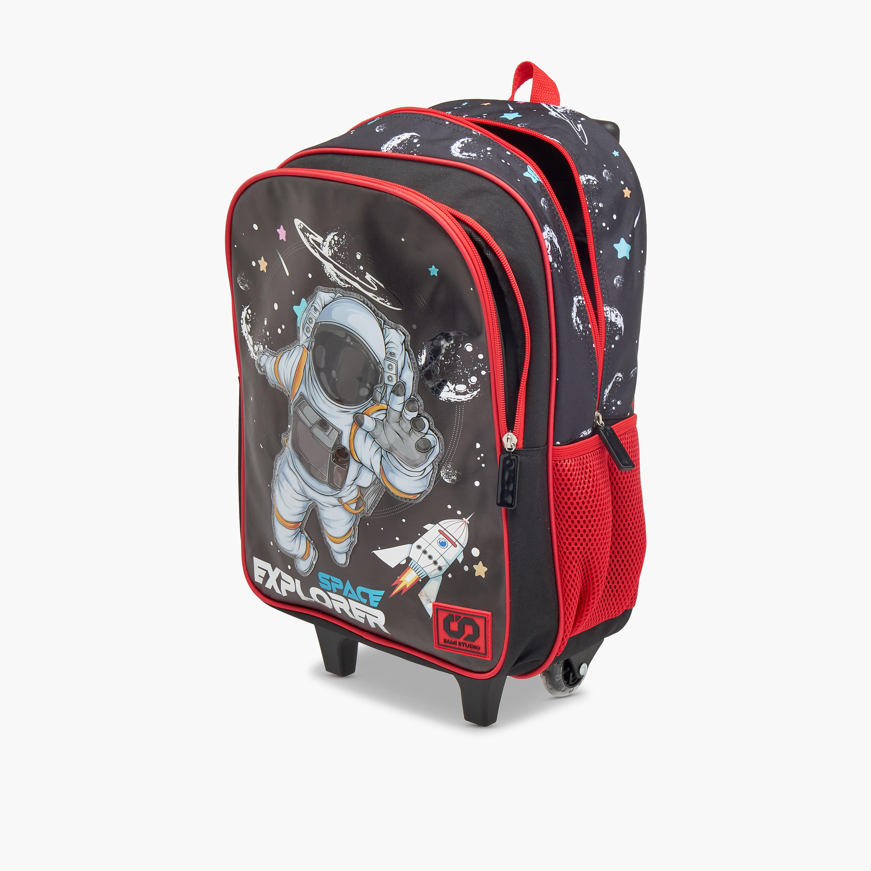 SAMI STUDIO Space 3-Piece School Trolley Bag Set for Kids 5-8 Years with Lunch Bag and Pencil Pouch -school-bagsandbackpacks-trolleybags-image-14