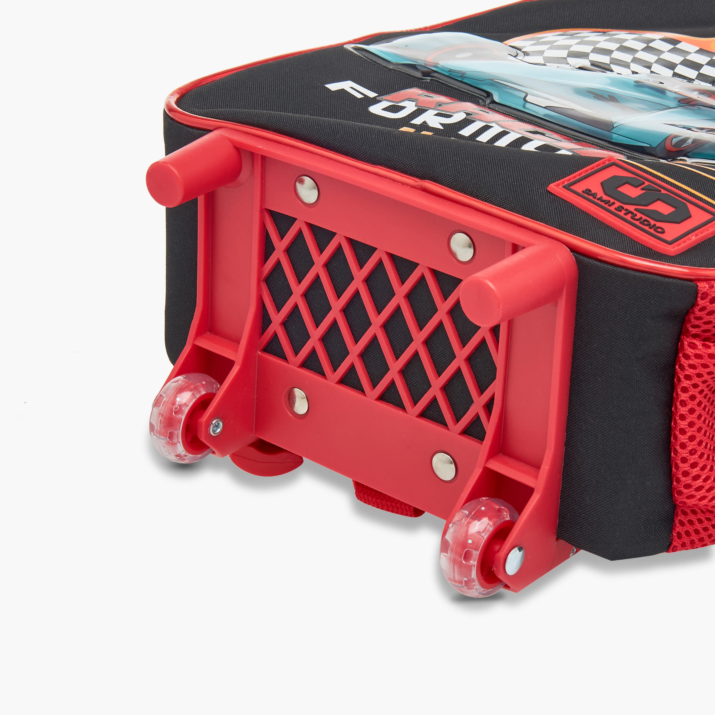SAMI STUDIO Cars 3-Piece School Trolley Bag Set for Boys 2-5 Years with Lunch Bag and Pencil Pouch -school-bagsandbackpacks-trolleybags-image-13