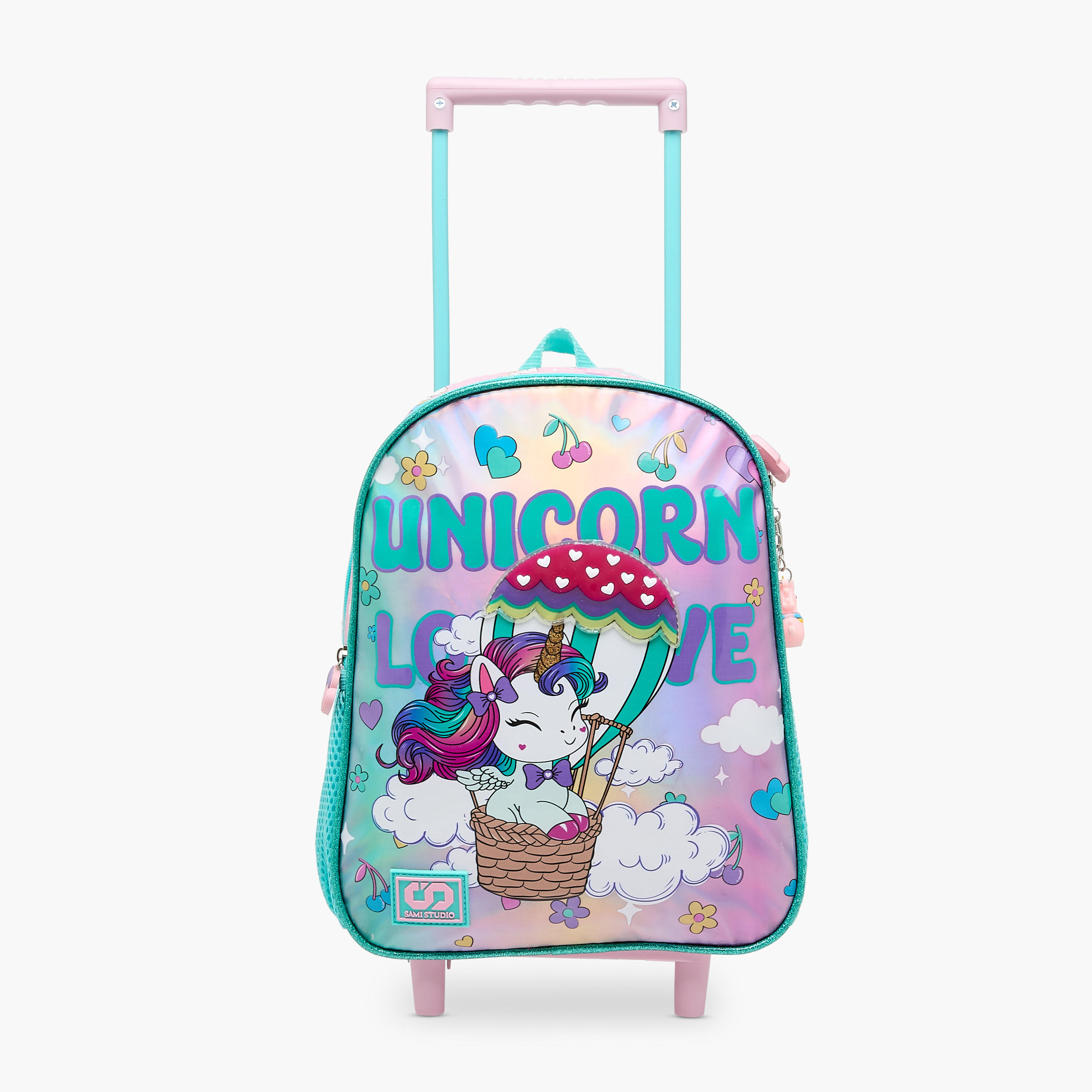 SAMI STUDIO Unicorn Trolley Bag for Girls 2-5 Years with Padded Shoulder Straps -school-bagsandbackpacks-trolleybags-image-12